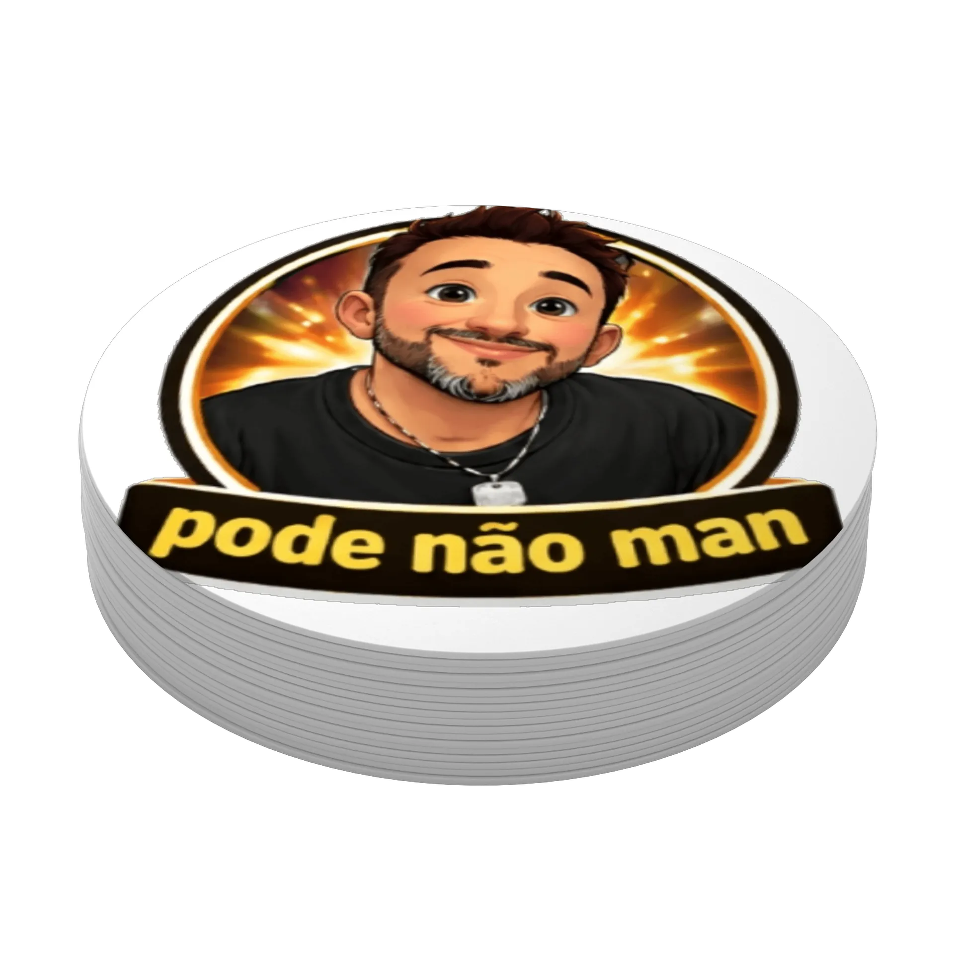 Porta-copos Pode não PRETO - Imagem 4