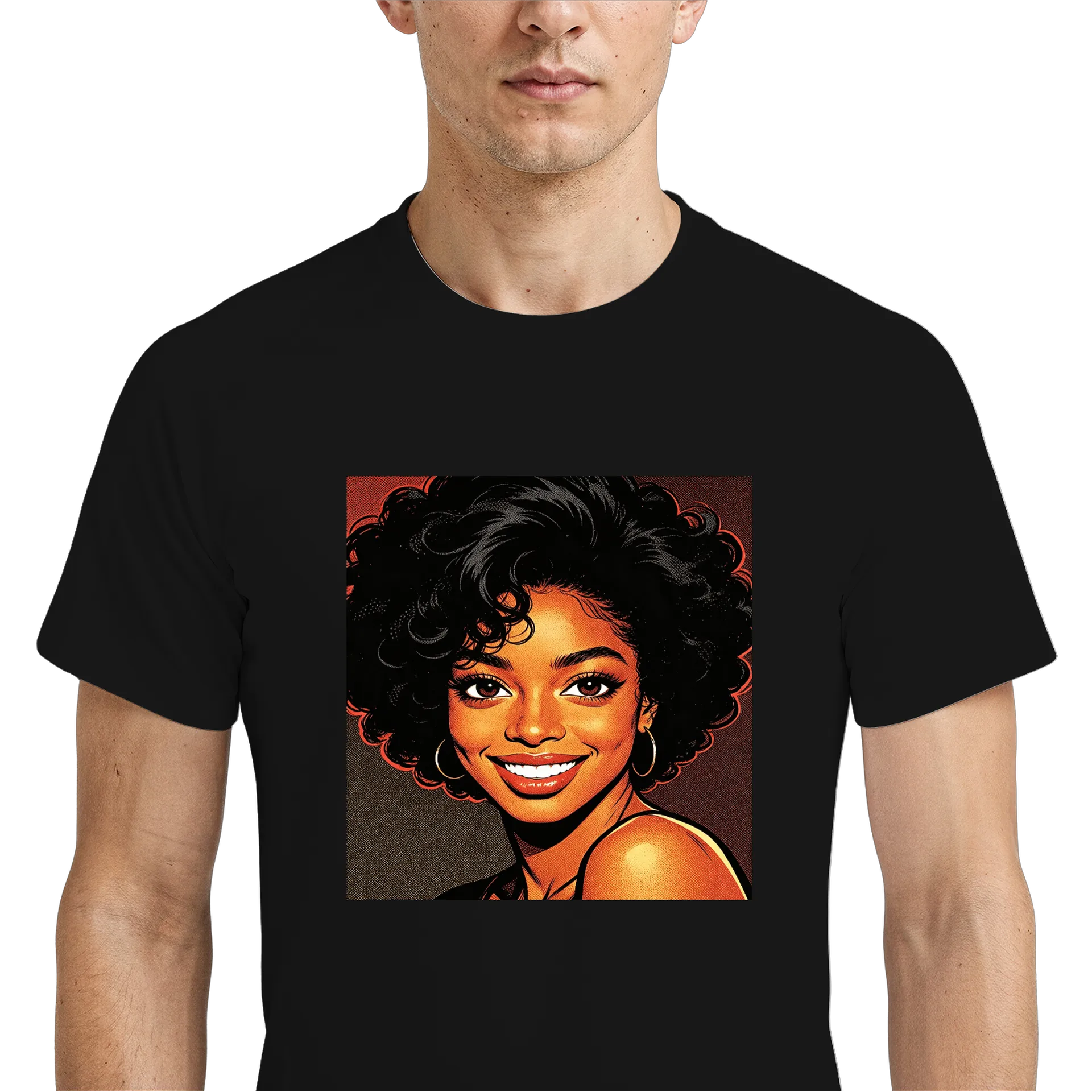 Camiseta Dry Fit Retrô Rosto Mulher Ilustrado breathable - Imagem 4