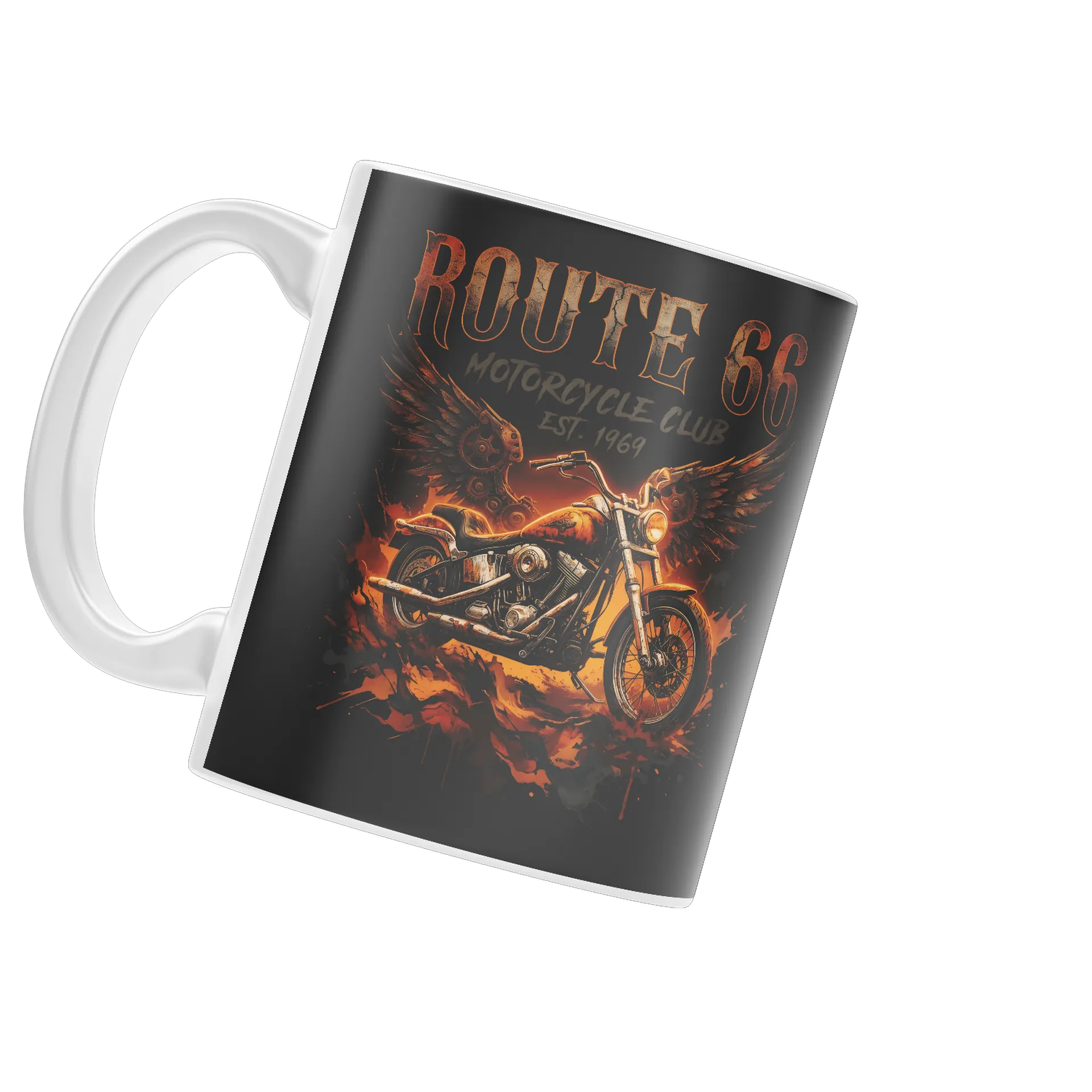 Caneca Route 66 Motocicleta Clube Estilo Vintage 325ml - Imagem 3