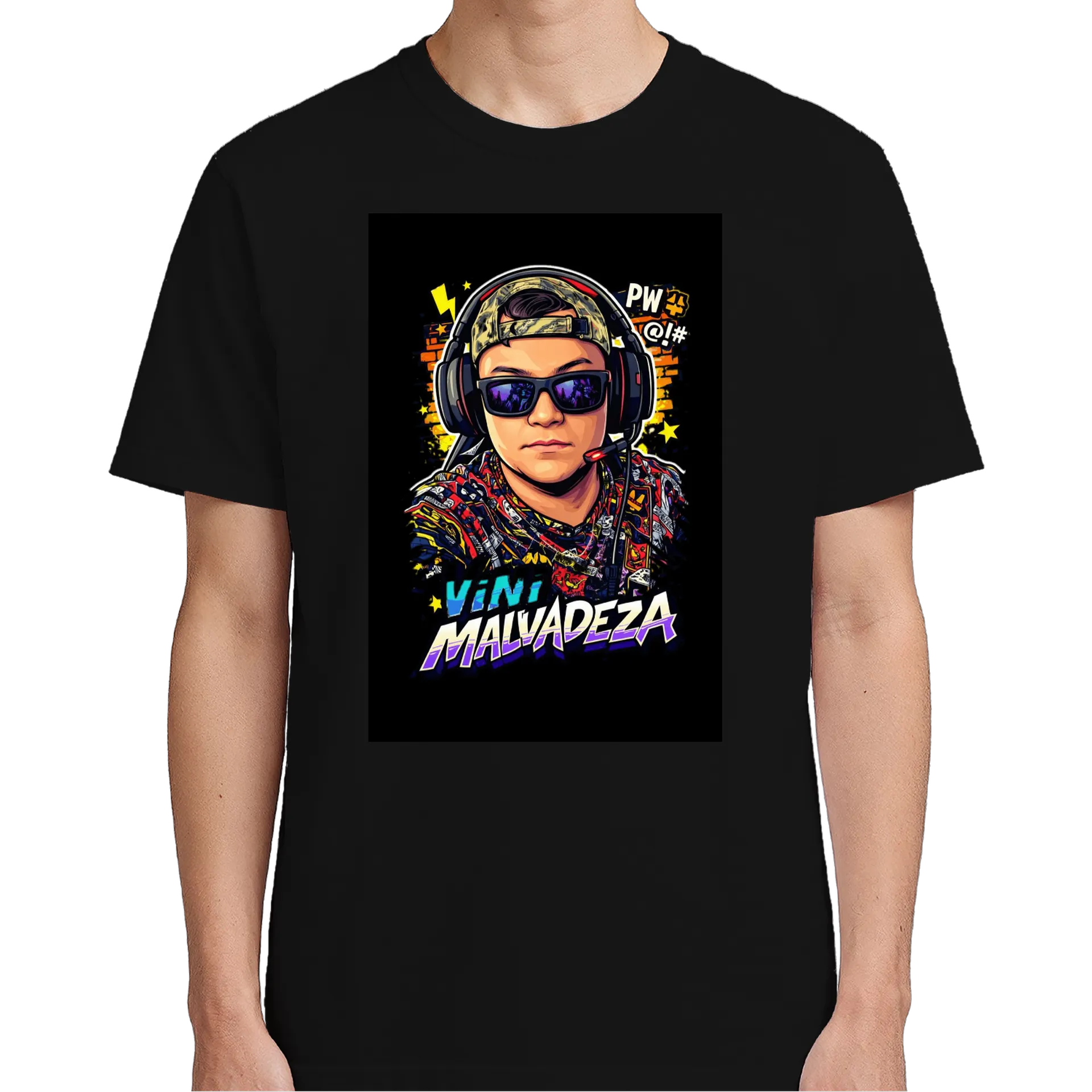 Camiseta Estampa Gamer Vini Malvadeza 100% Algodão - Imagem 5