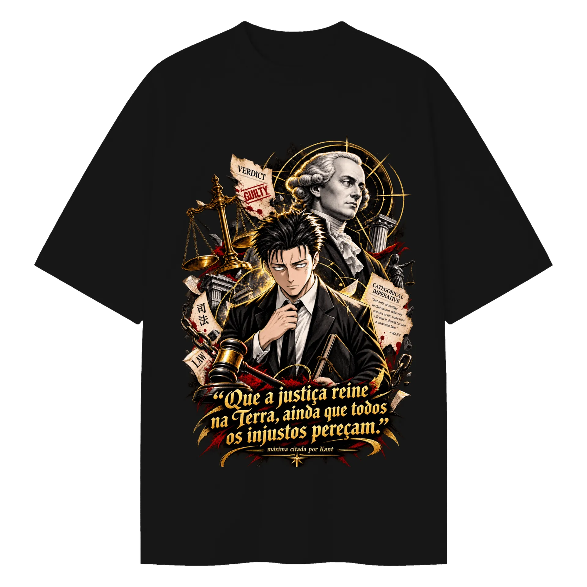 Camiseta Oversized Higuruma e Kant  de Lpandoca — imagem 1 de 6