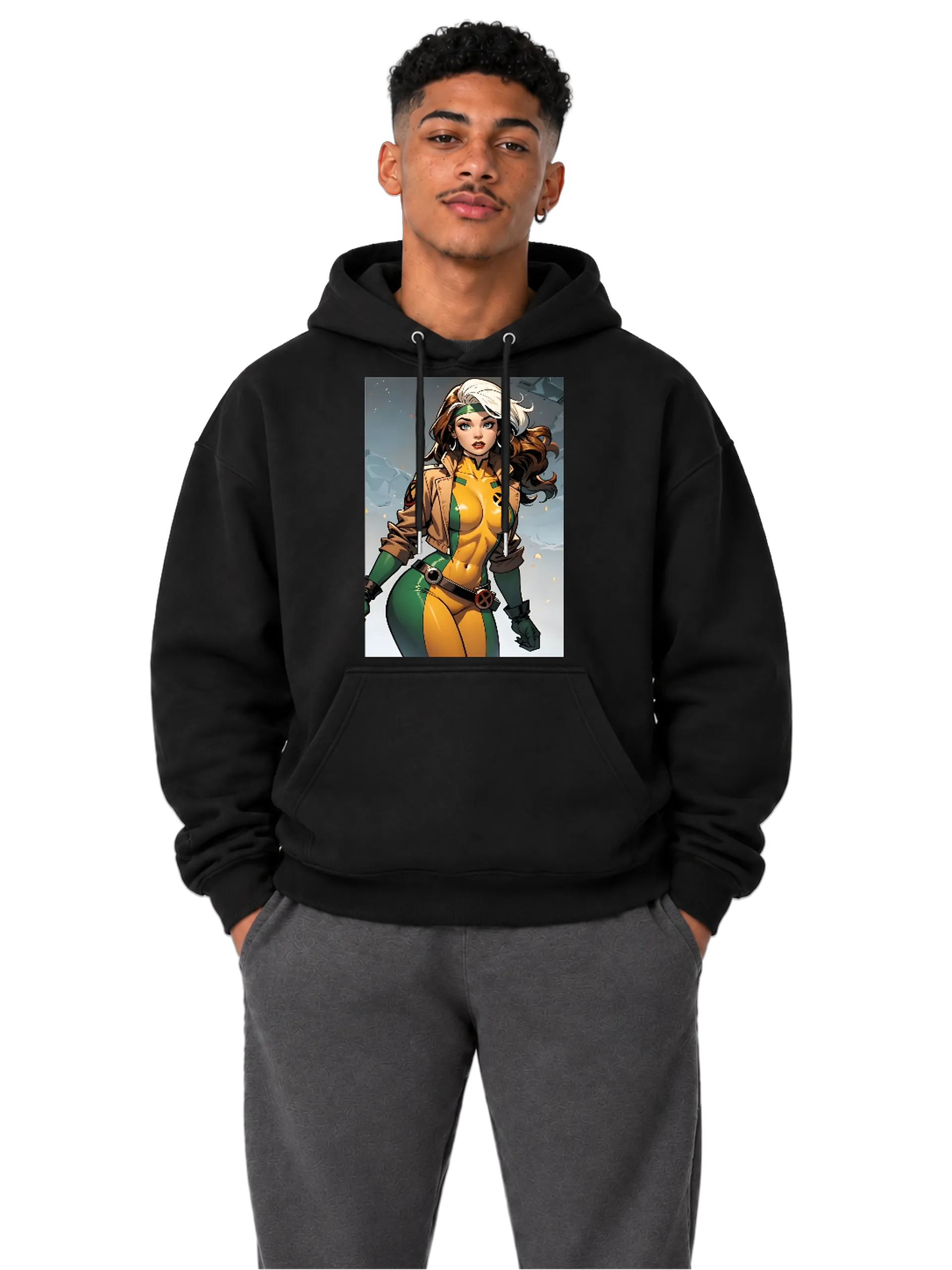 Blusa Moletom Mulher Ruiva Traje Amarelo e Verde Anime - Imagem 3