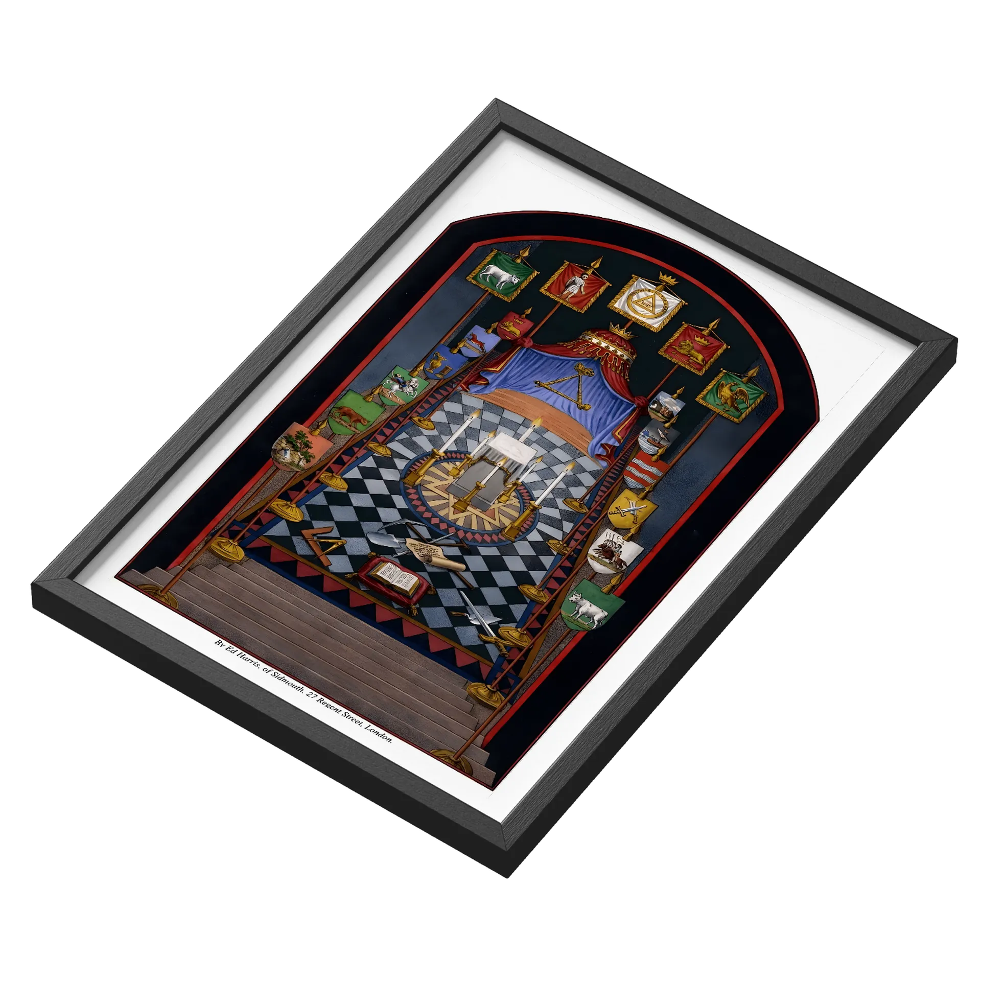 Quadro Painel Arco Harrys 2 - A3 Com Vidro de Cultura Maçônica — imagem 3 de 3