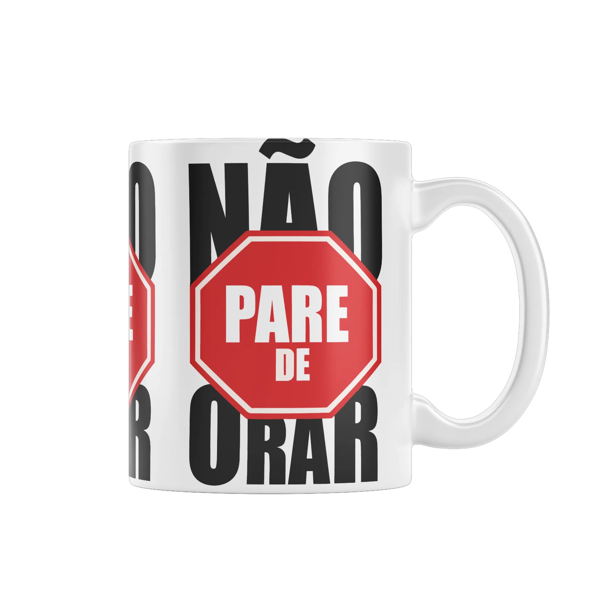 Caneca Porcelana Não Pare de Orar 325ml - Imagem 1