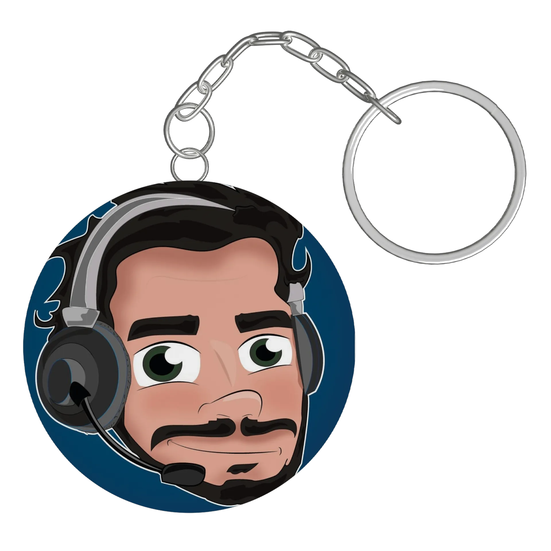 Chaveiro MDF Estampa Personagem Com Headset - Imagem 3