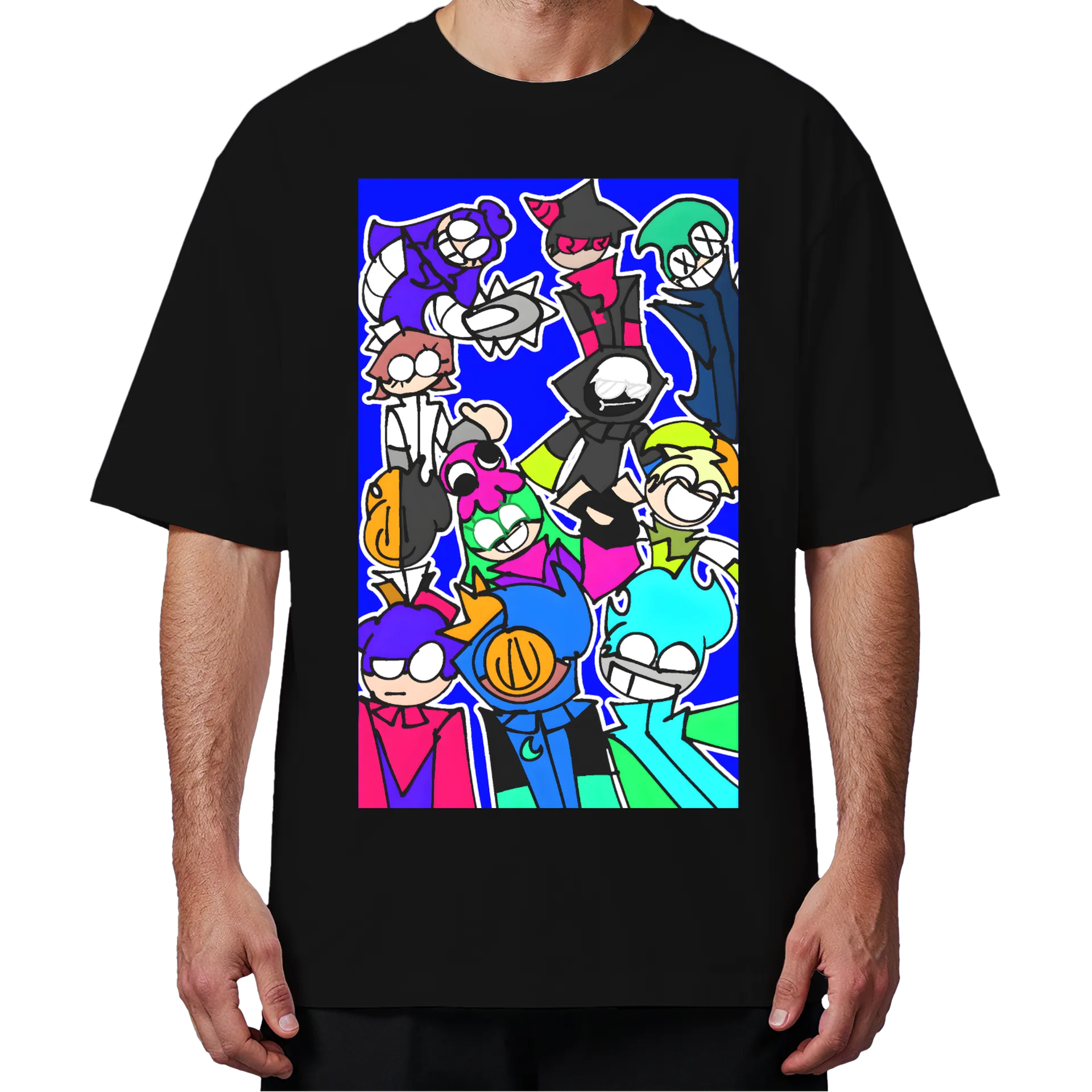 Camiseta Oversized Grupo Cartunesco 100% Algodão de XElectronz — imagem 4 de 6