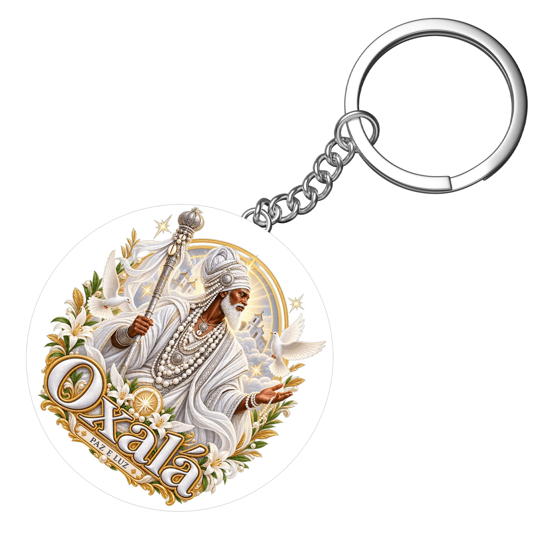 Chaveiro Oxalá  de Girassol Místico  — imagem 3 de 3