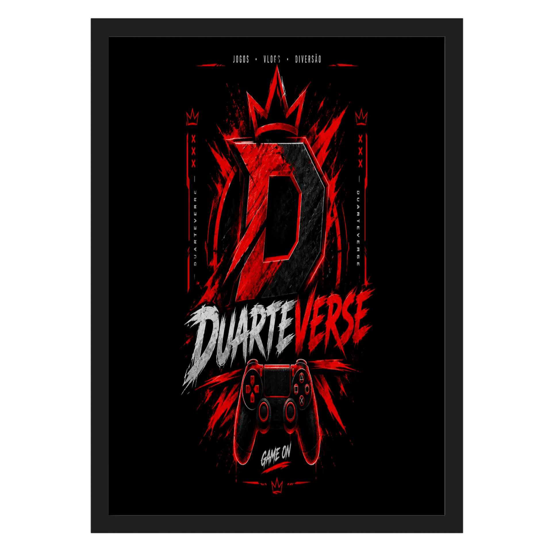 Quadro Duarteverse Game Red A3 MDF e Vidro de Guilherme Duarte  — imagem 1 de 3