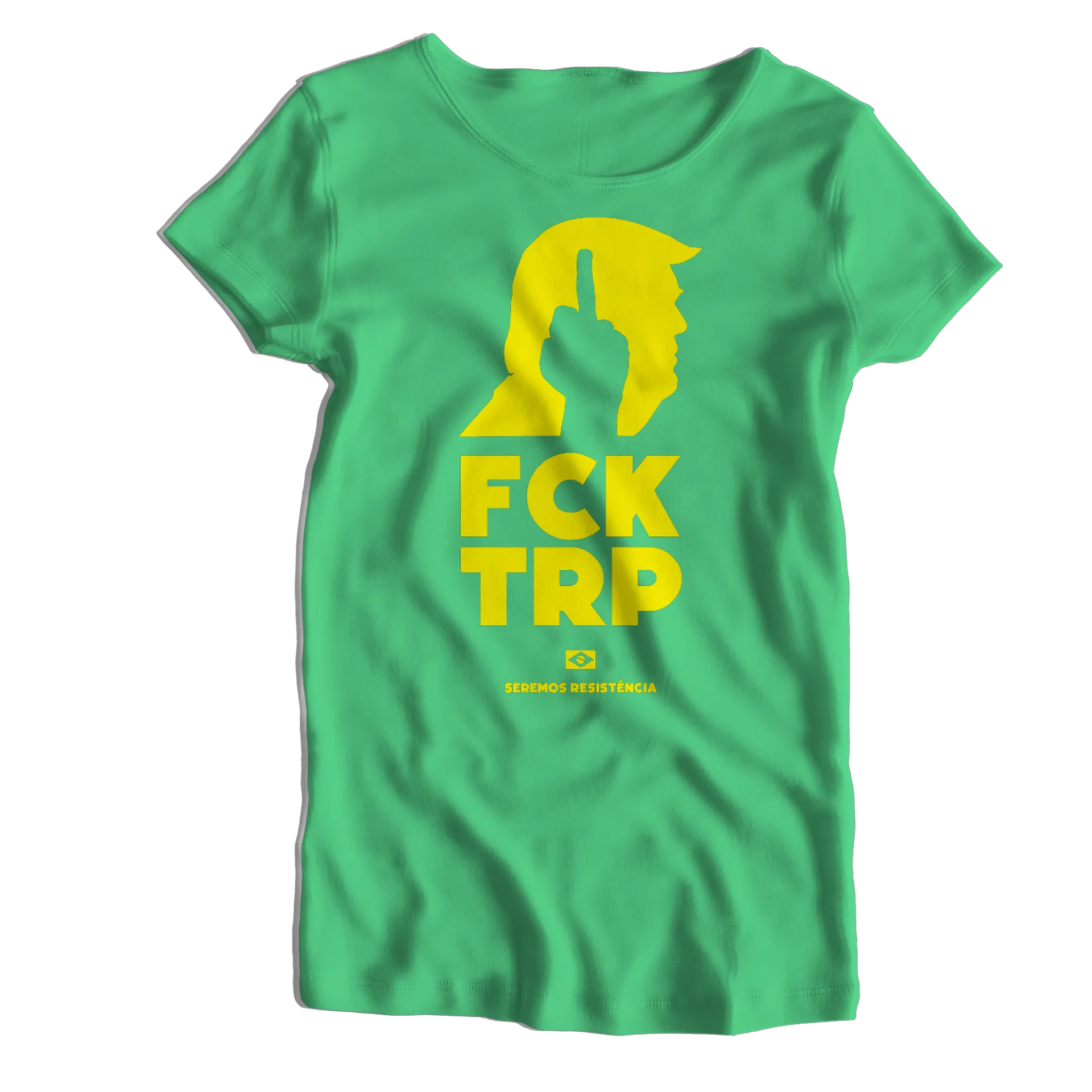 Camiseta Babylook FCK TRP Amarela 100% - Imagem 1