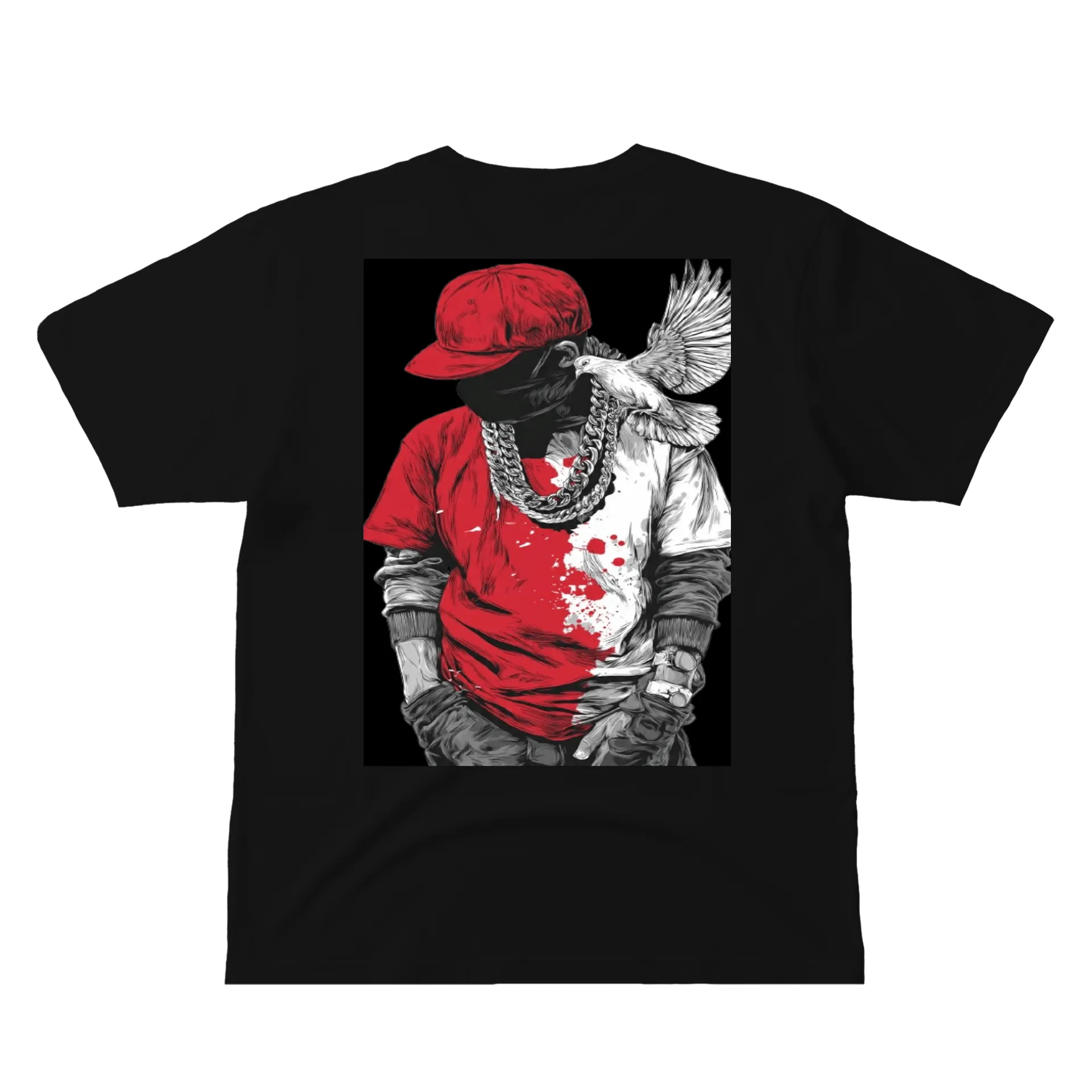 Camiseta Anjo Madrugada Estampa Grafite 100% Algodão de Tamara