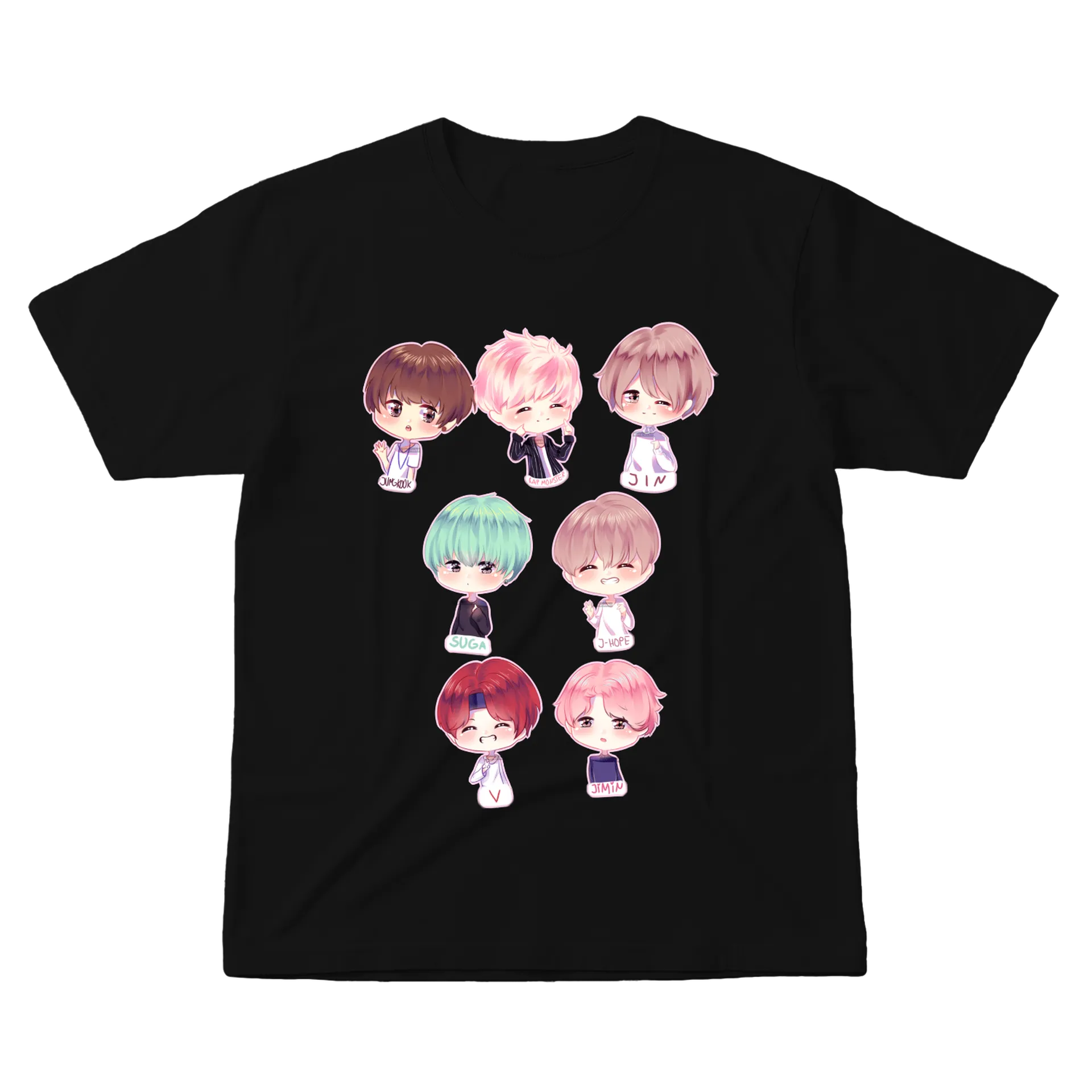 Camiseta Estampa Personagens Estilo Cartoon 100% Algodão - Imagem 1