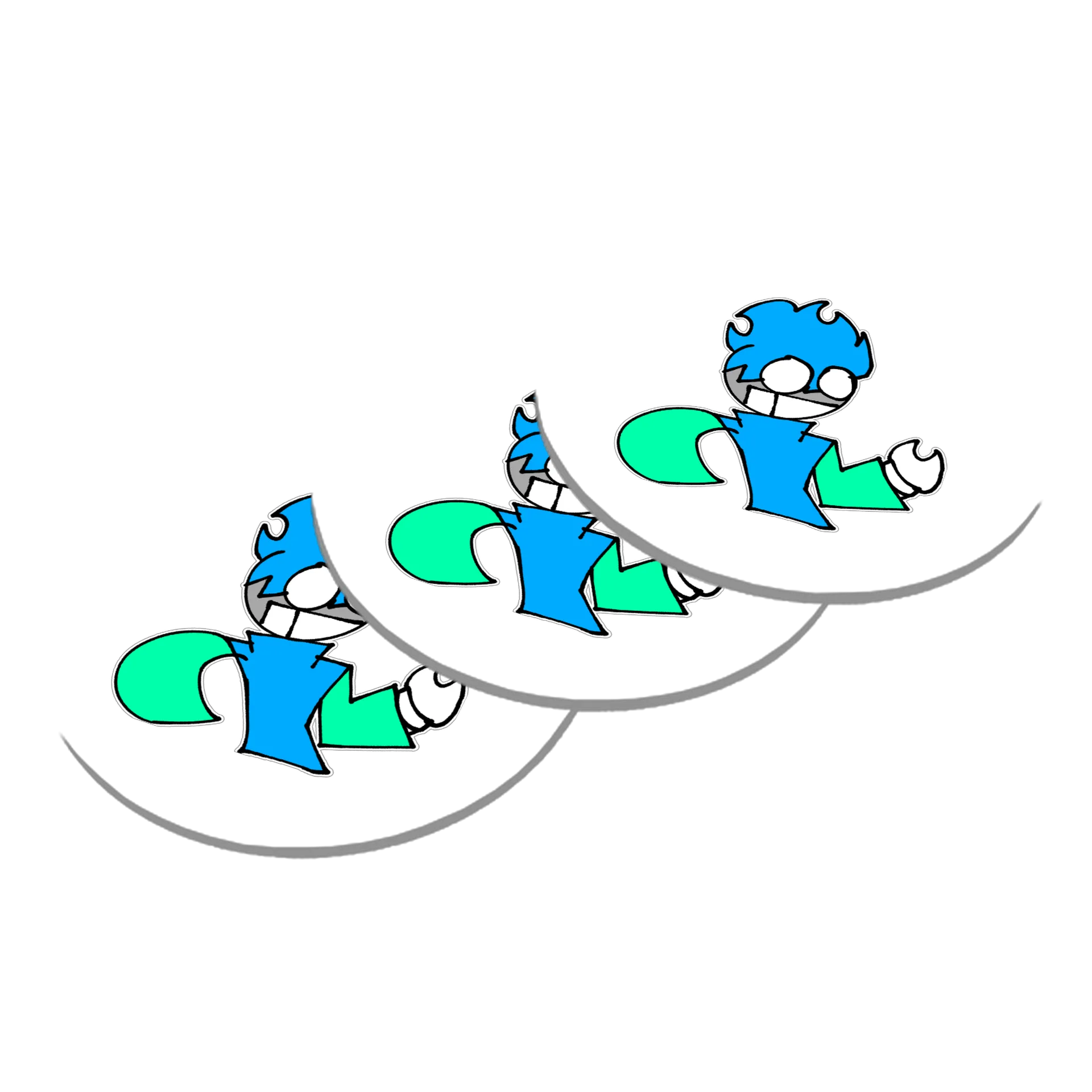 Porta-copo MDF Estampa Personagem Azul Verde Cartoon de XElectronz — imagem 2 de 3
