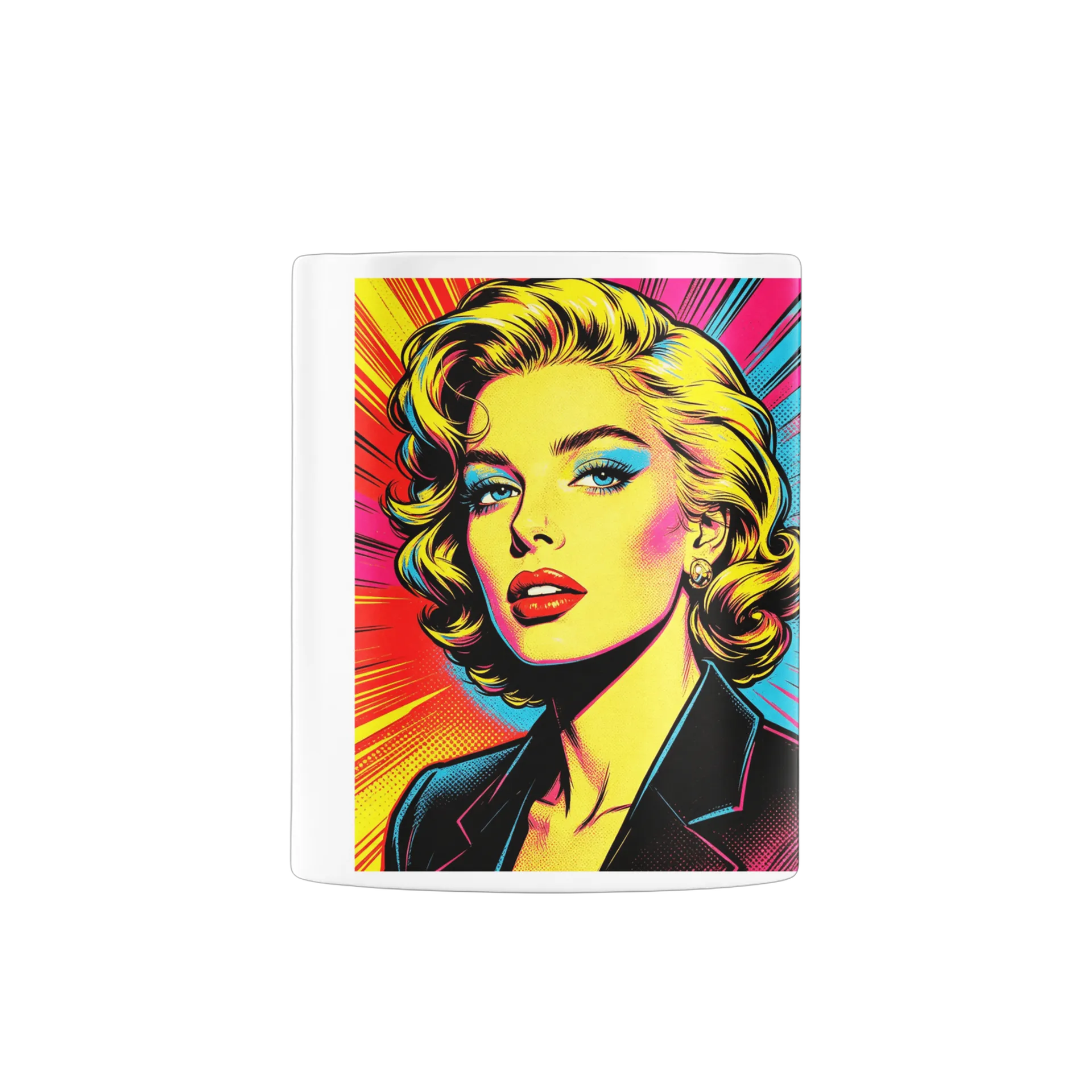 Caneca Retrô Mulher Pop Art 325ml - Imagem 3