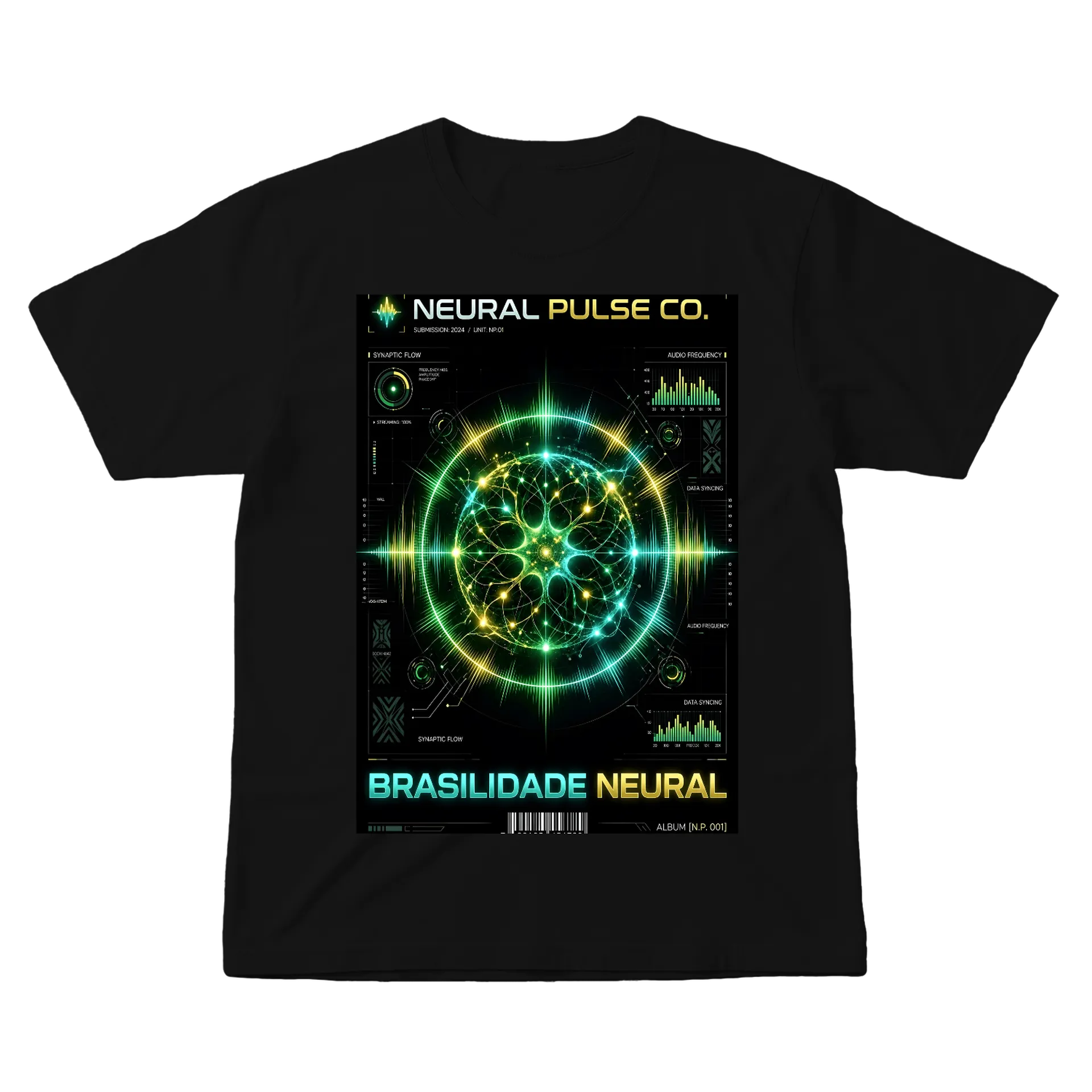 Camiseta Neural Pulse Co. - Brasilidade Neural - Imagem 1