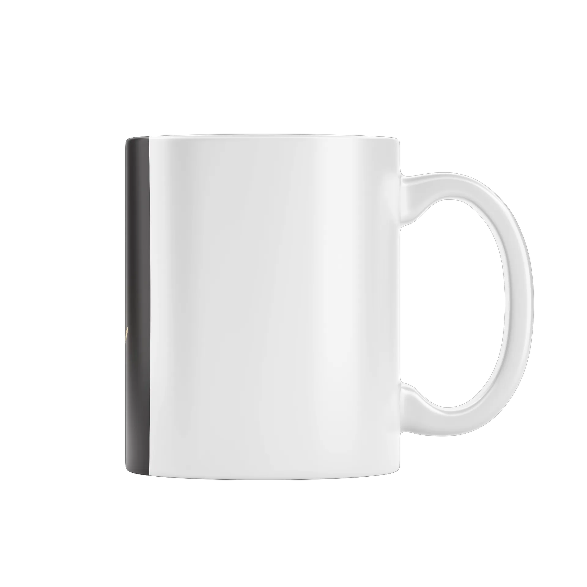 Caneca Porcelana Frase Feliz Nome Gold 325ml - Imagem 2