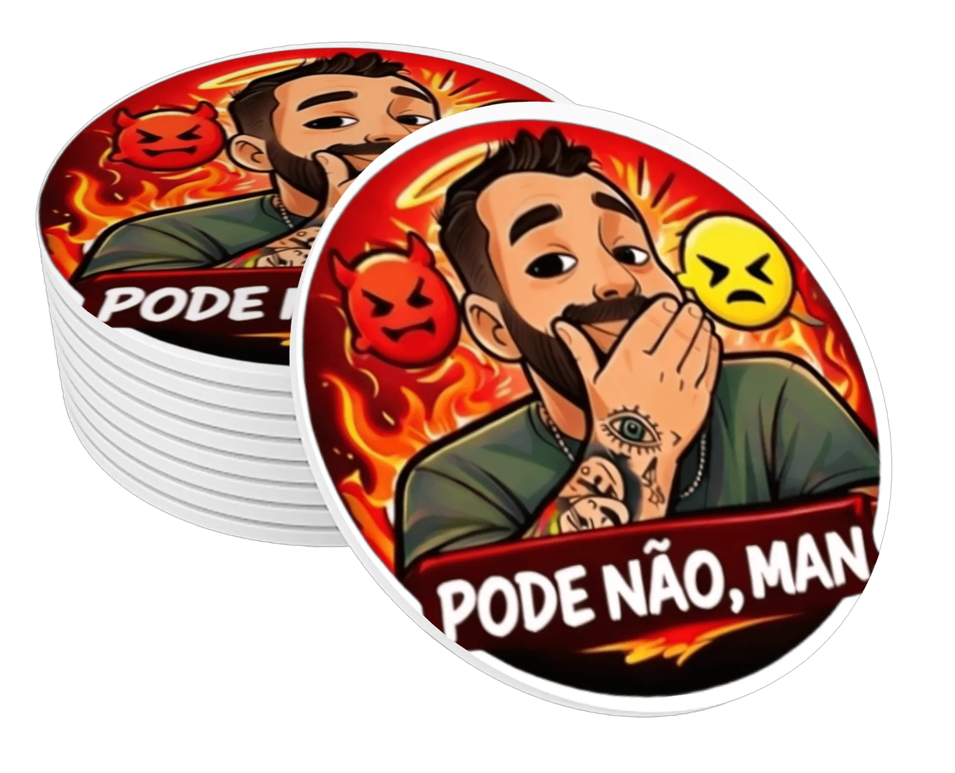 Porta-copos Pode não VERMELHO  - Imagem 1