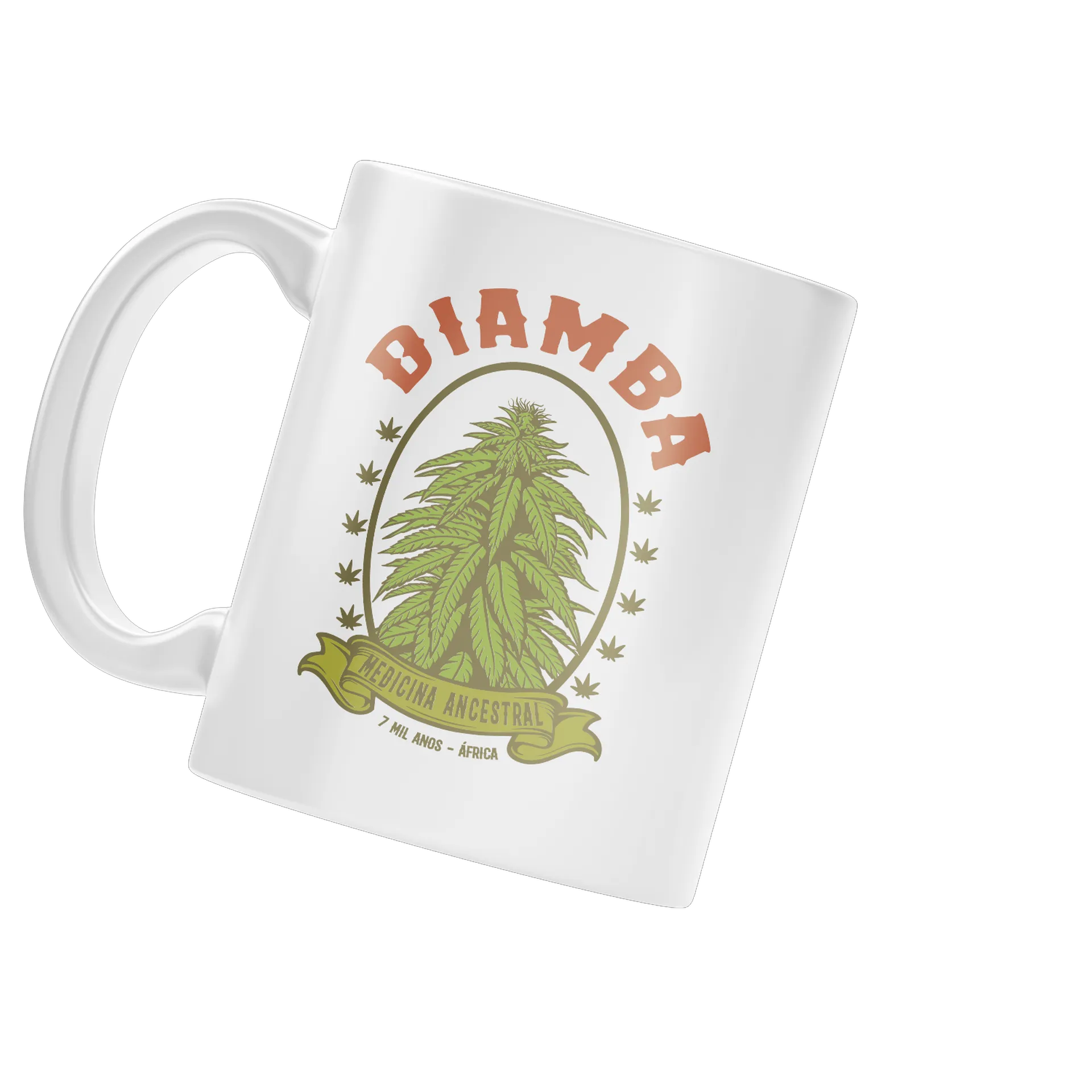 Caneca Porcelana Diamba Medicina Ancestral 325ml - Imagem 3