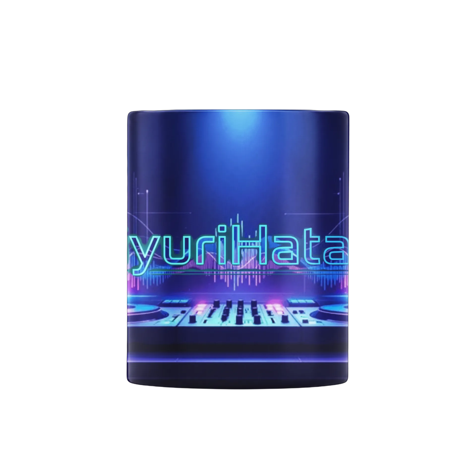 Caneca Logo MivuriHatake DJ Neon Azul e Roxo 325ml de MiyuriHatake — imagem 2 de 4