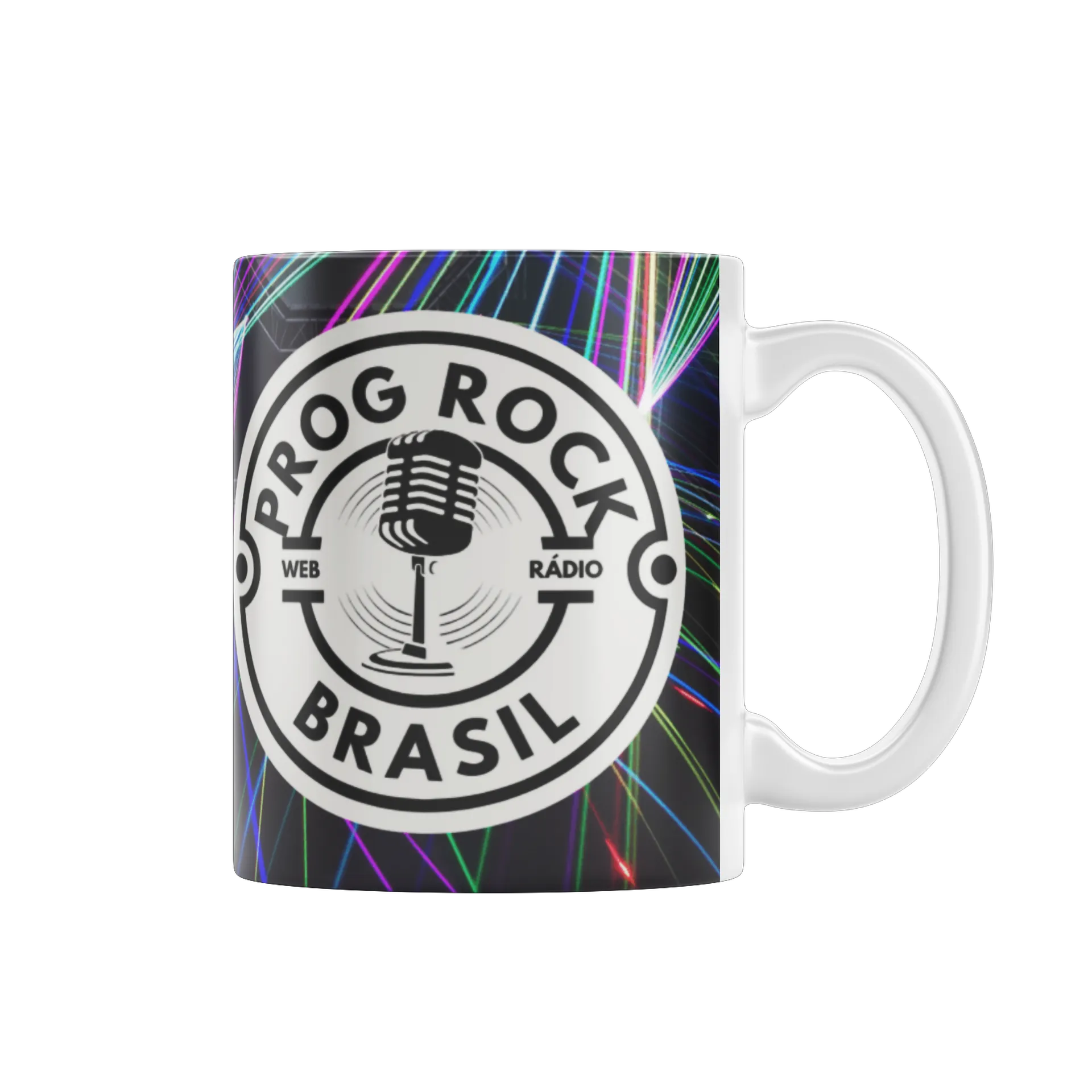 Caneca Porcelana prog rock Brasil 325ml de RUN ROCK MUSIC — imagem 1 de 4