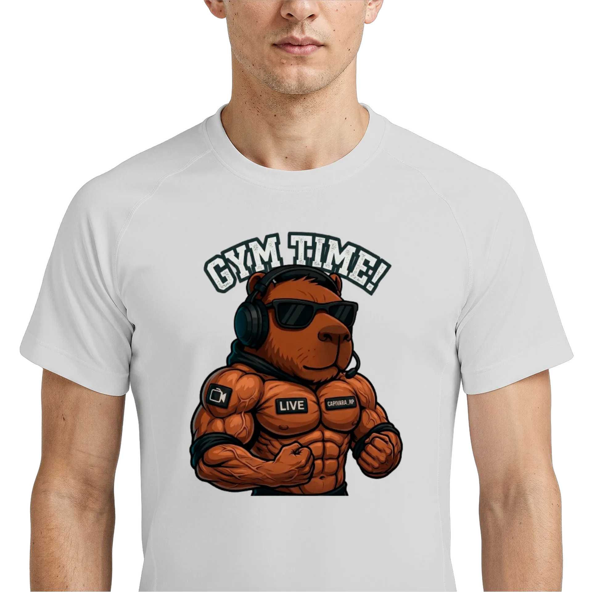 Camiseta Dry Fit Capivara Musculosa Gym Time 100% Algodão - Imagem 4