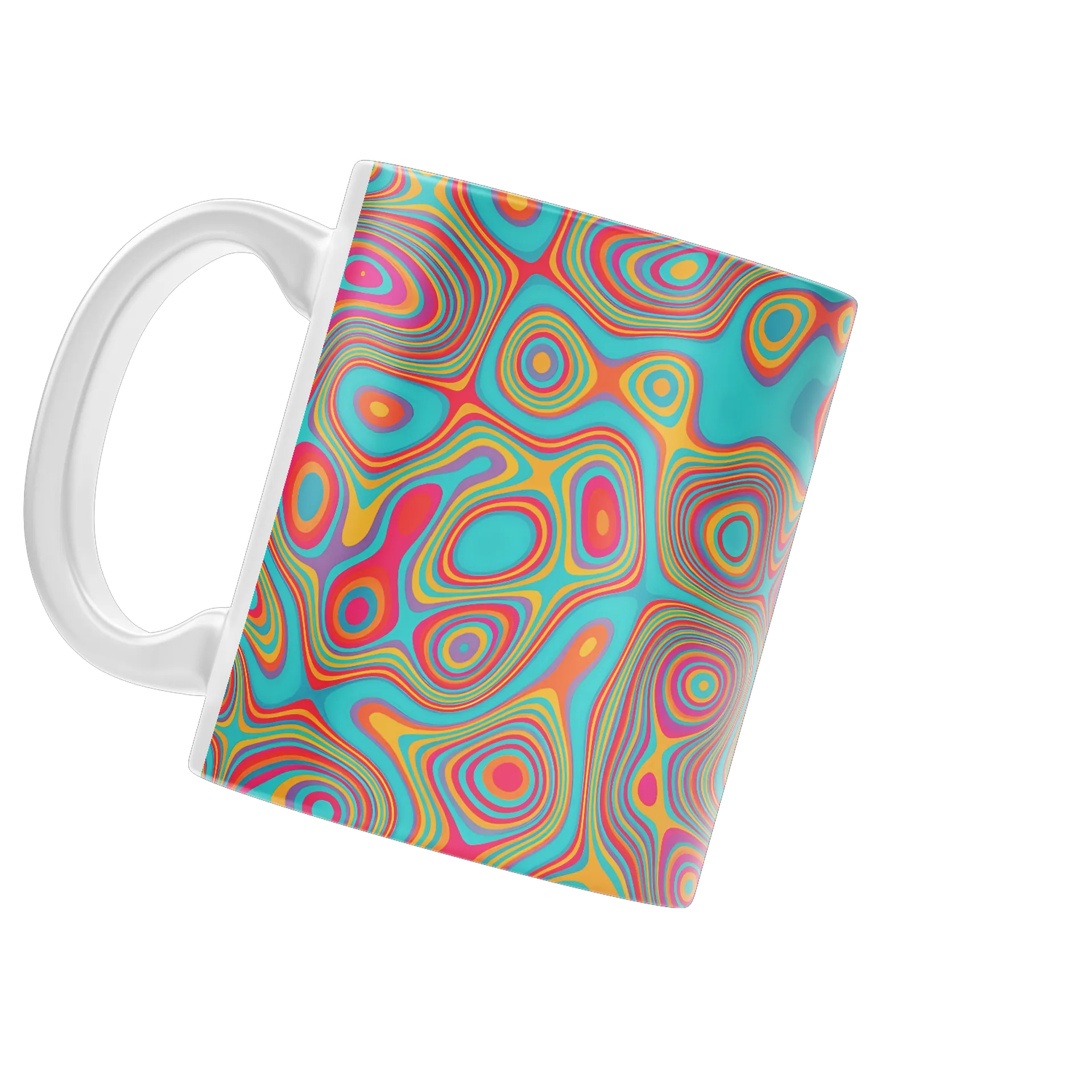 Caneca Estampa Abstrata Colorida 325ml - Imagem 3