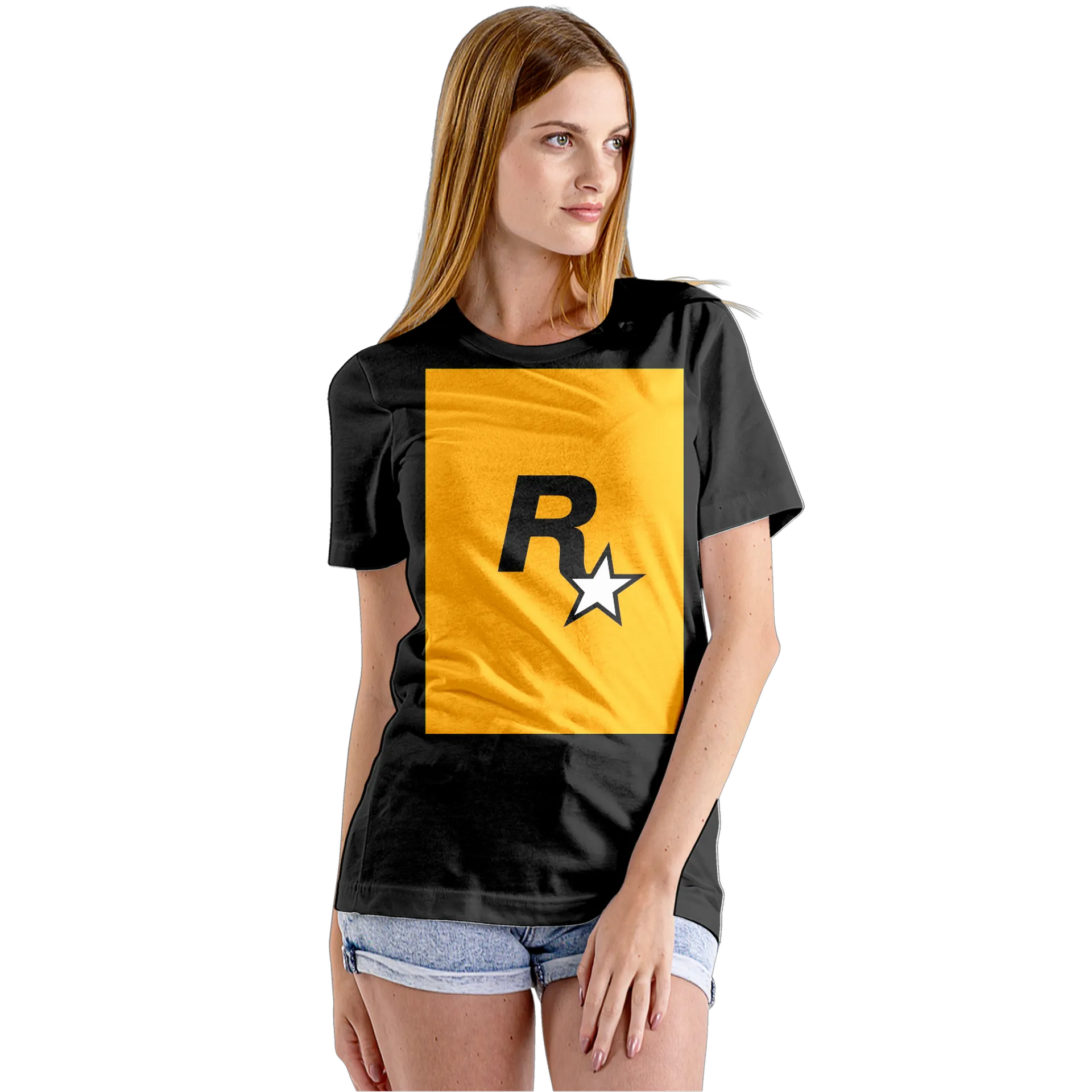 Camiseta Babylook Logo R com Estrela 100% Algodão - Imagem 5