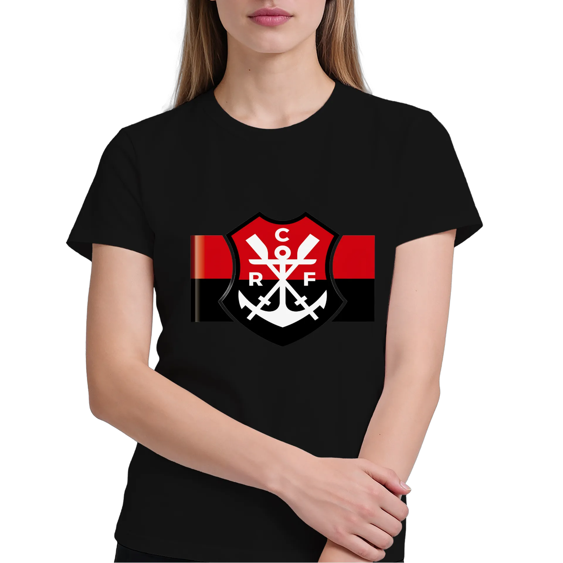 Camiseta Estampa Emblema Unissex Flamengo 100% Algodão - Imagem 4