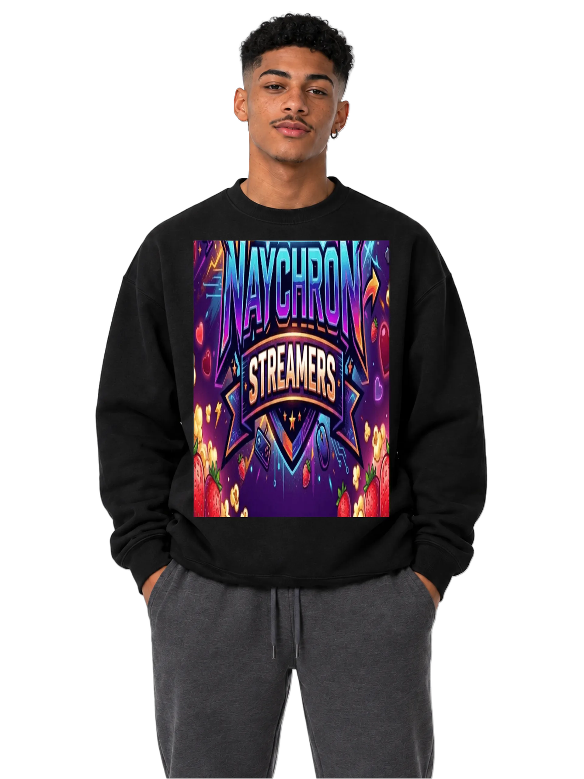 Suéter Moletom Estampa Tipográfica NaychronStreamers 350g/m² - Imagem 3