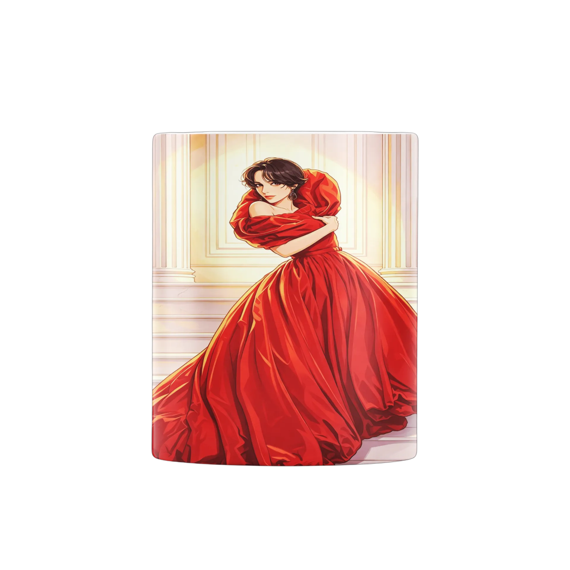Caneca Ilustração Mulher Vermelha Gala 325ml - Imagem 3