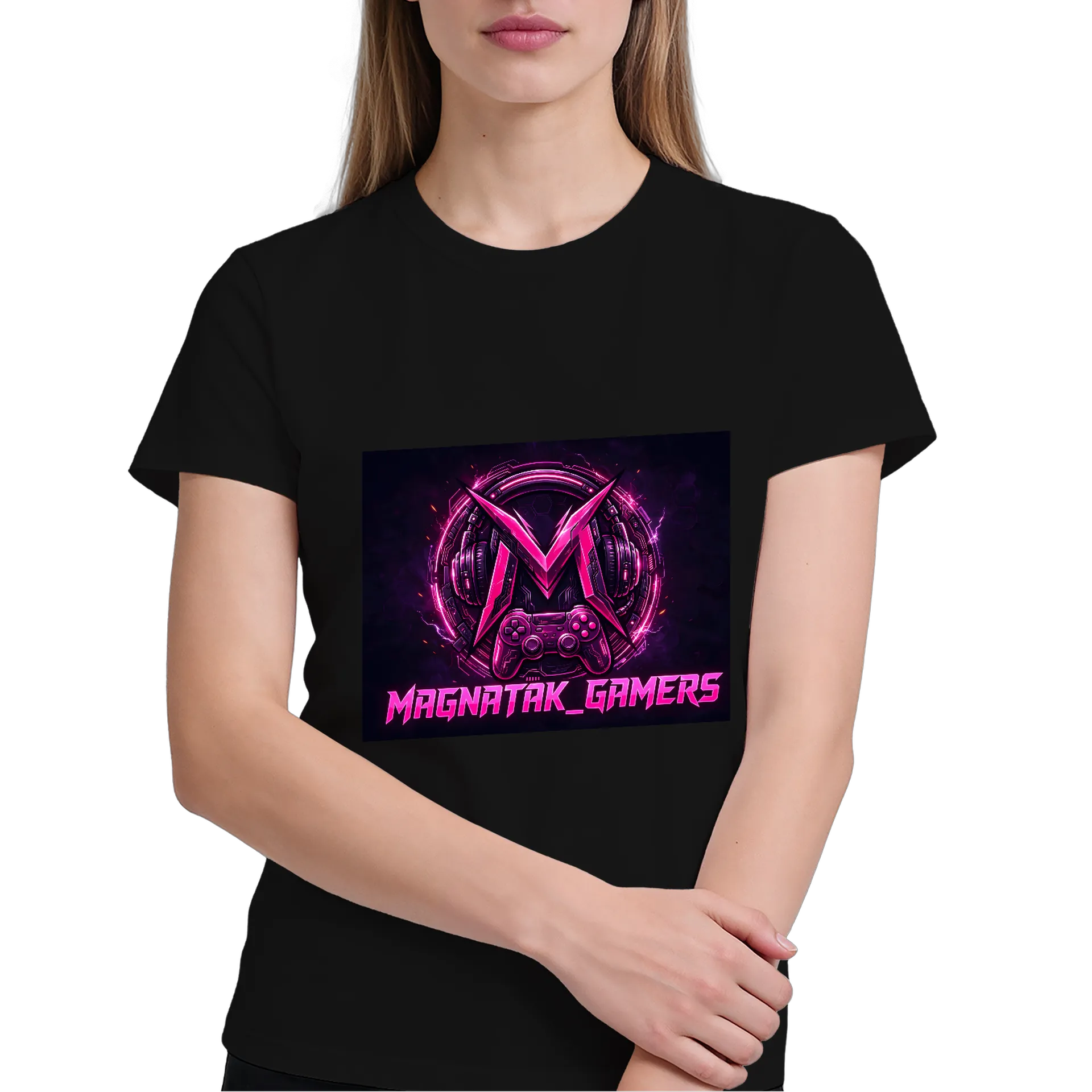 Camiseta Logo MAGNATAK_GAMERS Headset Controle 100% Algodão de @Magnatak_Gamers — imagem 3 de 6