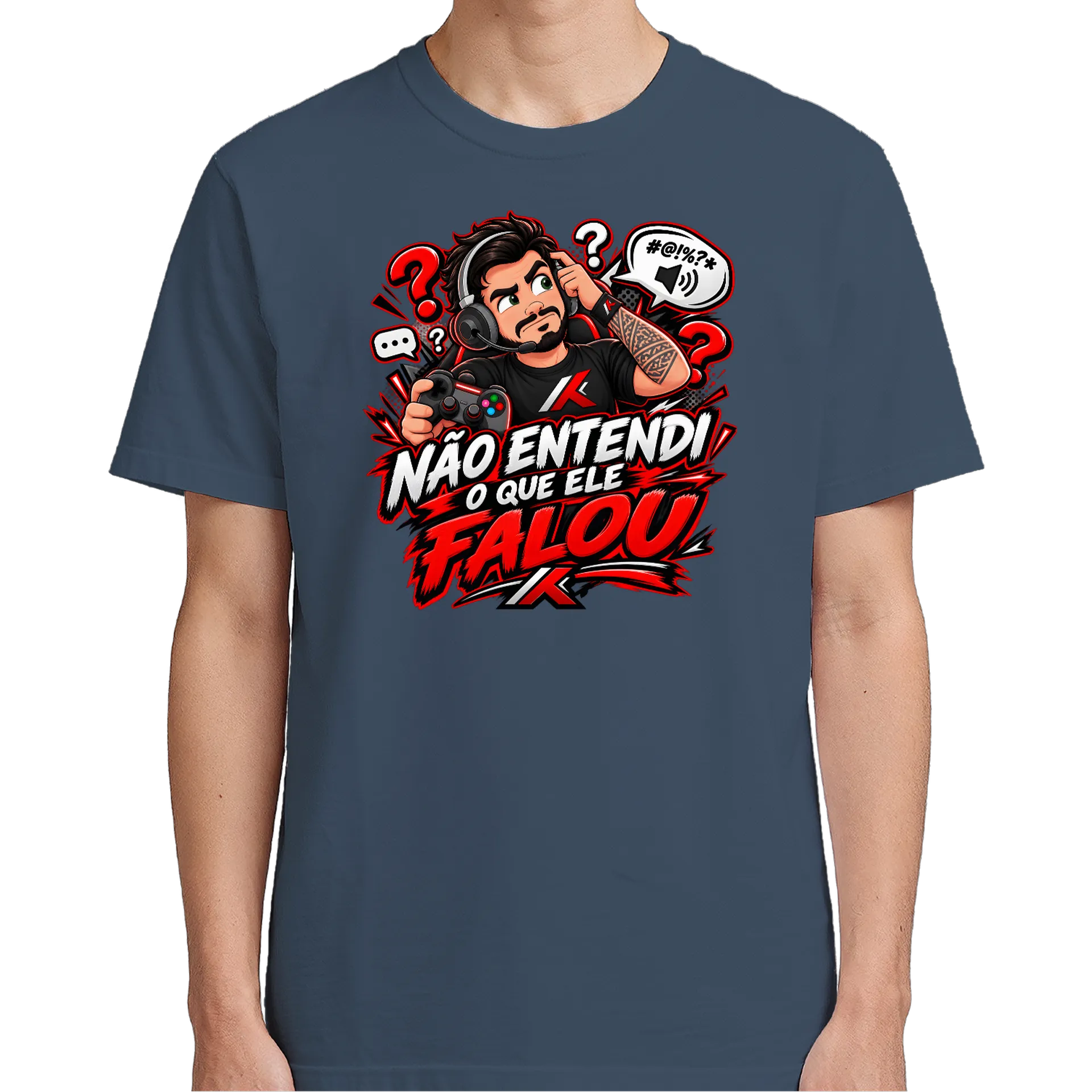Camiseta Não Entendi O Que Ele FALOU 100% Algodão de Tio Khrebis — imagem 4 de 6