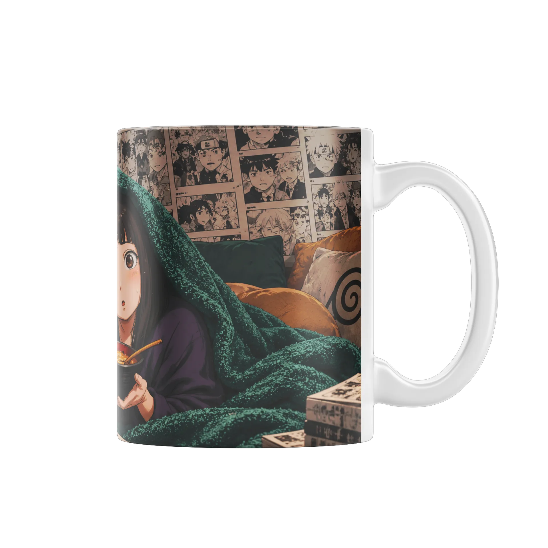 Caneca Naruto e Hinata em Estilo Anime 325ml - Imagem 1
