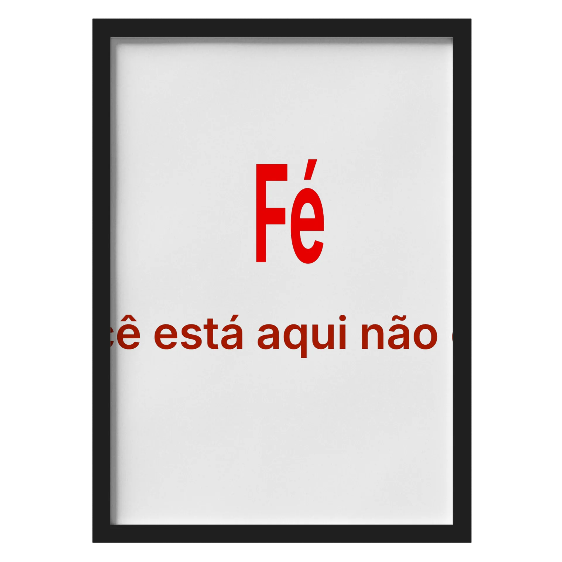 Quadro Tipográfico Fé Frase Motivacional A3 de Camily