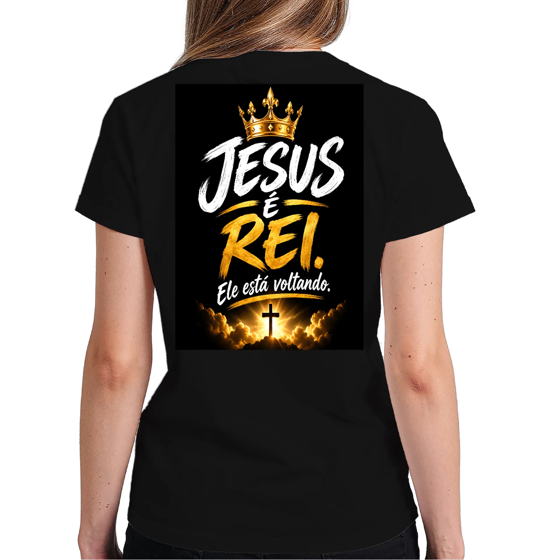 Camiseta Jesus é Rei 100% Algodão - Imagem 5