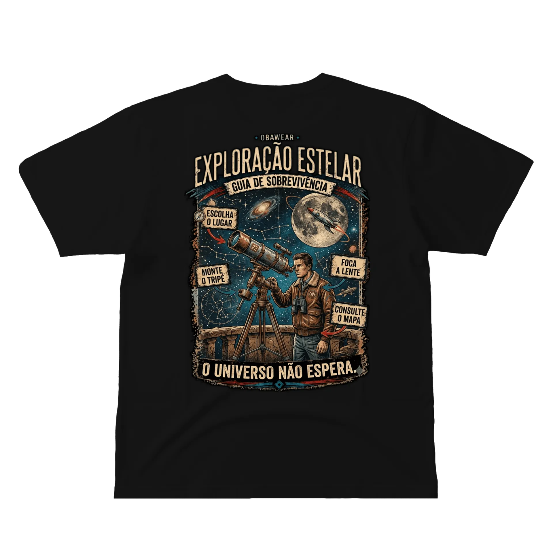Camiseta OBAWEAR Exploração  Espacial  - Imagem 2
