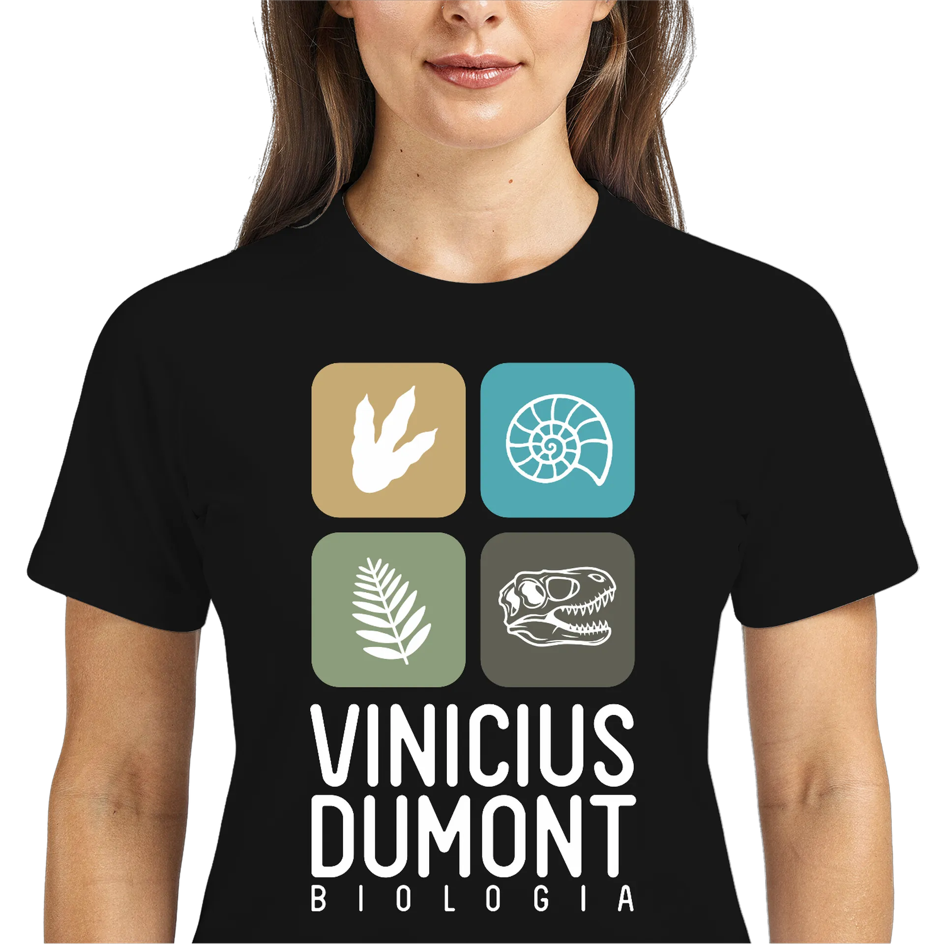 Camiseta Dry Fit Biologia Dinossauro e Fossil 100% Polyester - Imagem 3