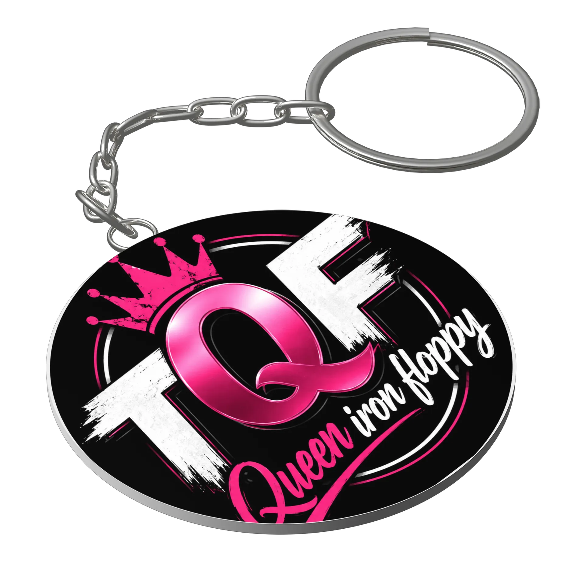 Chaveiro MDF Estampa Queen Iron Floppy de Mikerlange placide