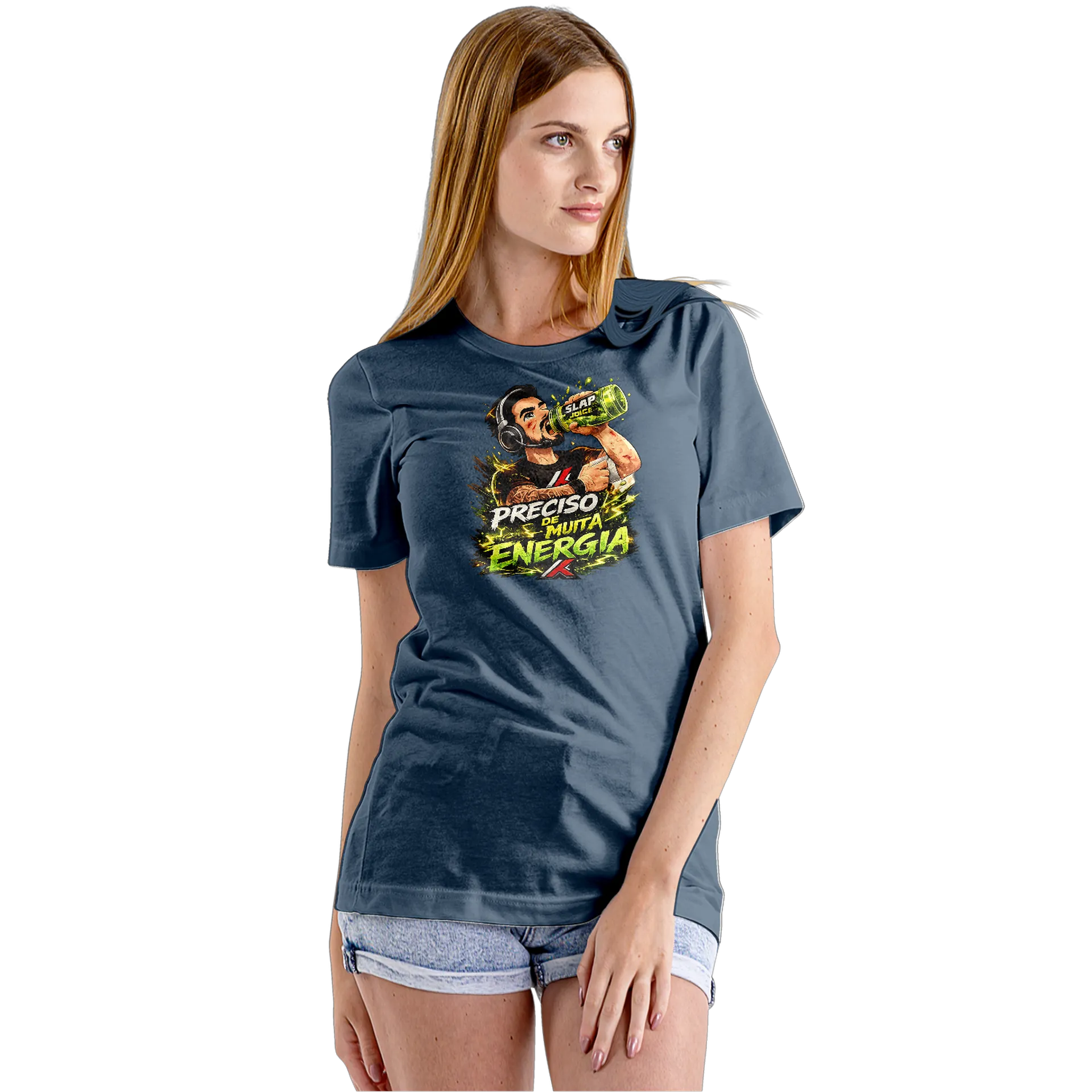 Camiseta Babylook Estampa Gamer Preciso de Muita Energia - Imagem 5