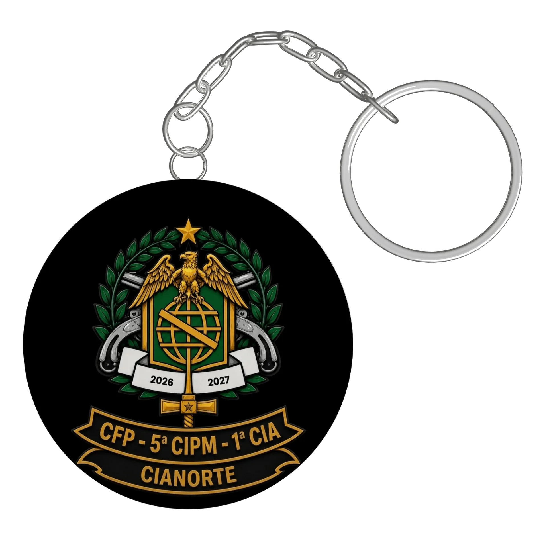 Chaveiro Brasão de Águia CFP Cianorte MDF - Imagem 2