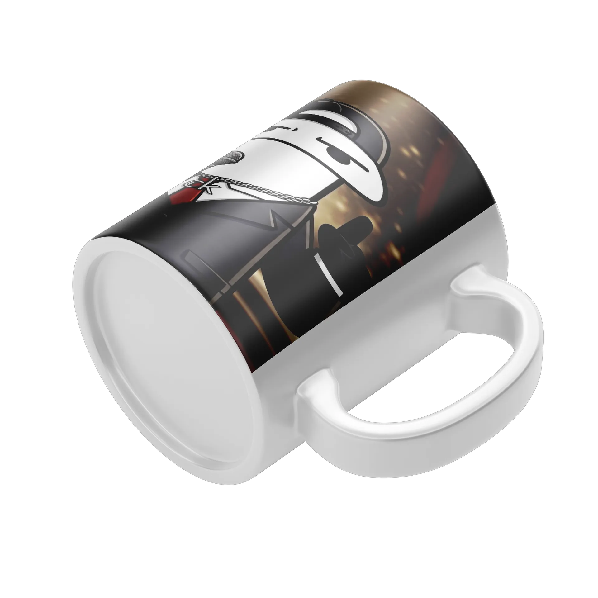 Caneca Personagem Cartunesco de Boné e Microfone 325ml de Flork Ck — imagem 4 de 4