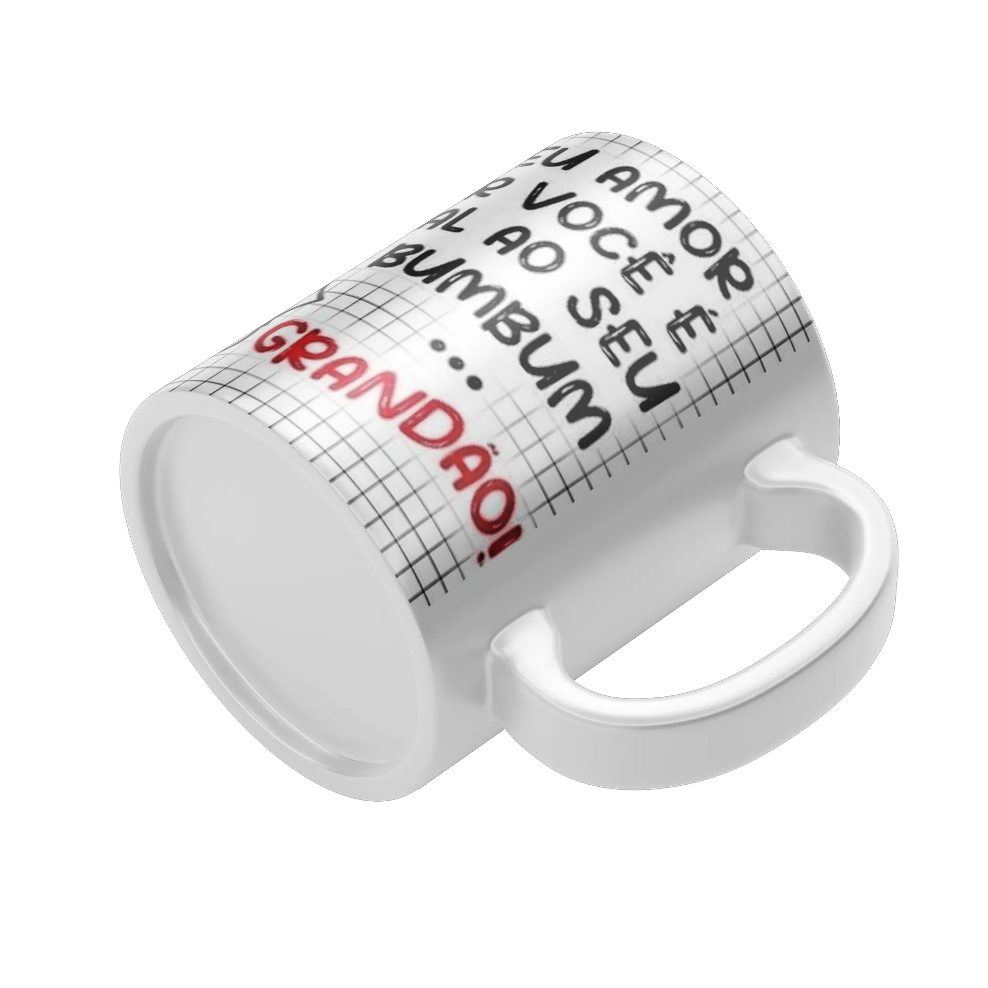 Caneca Porcelana Meu Amor Igual ao Seu Bumbum 325ml - Imagem 4