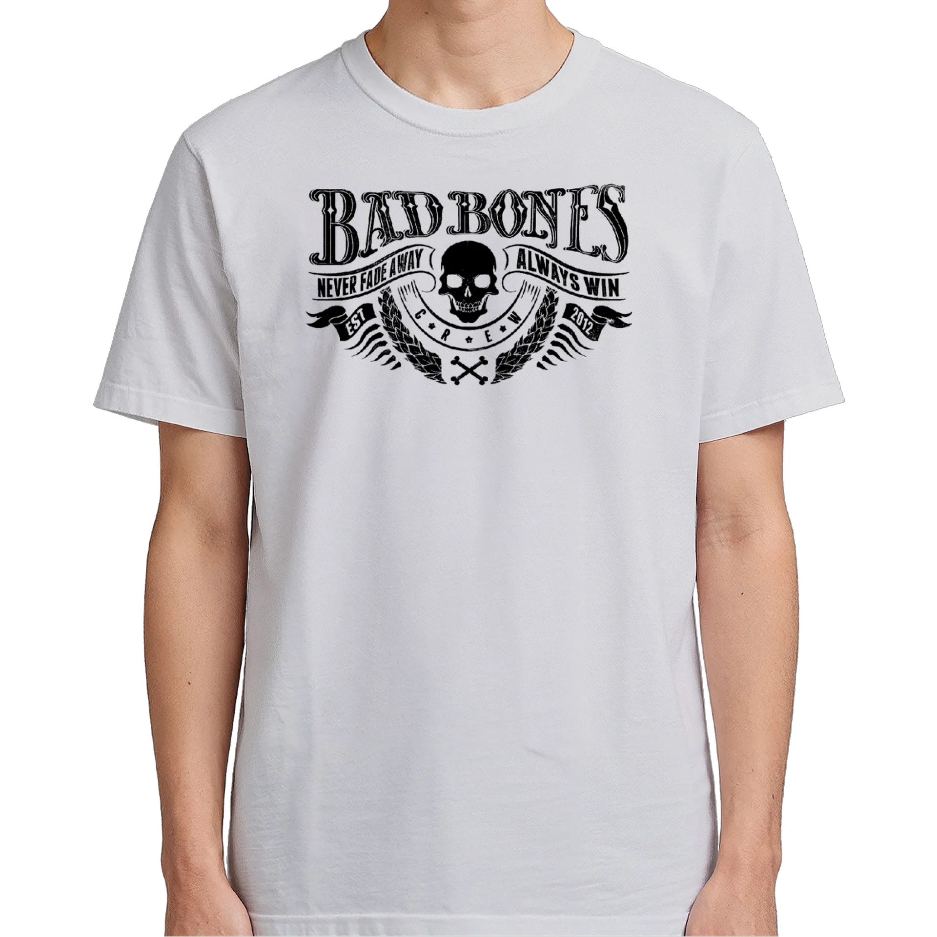 Camiseta Estampa Caveira Bad Bones 100% Algodão - Imagem 5