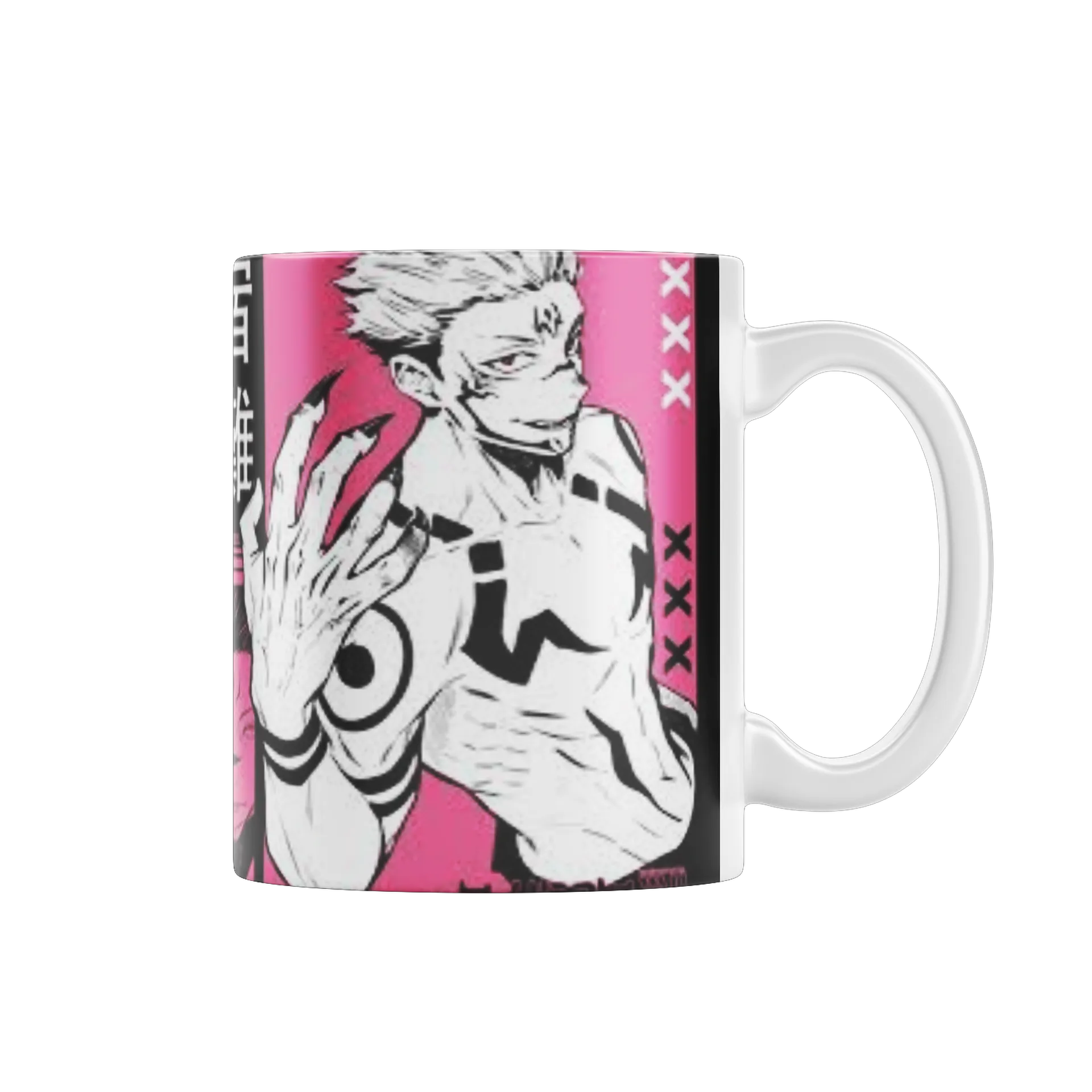 Caneca Porcelana Estampa Personagem Estilo Manga Branco - Imagem 1