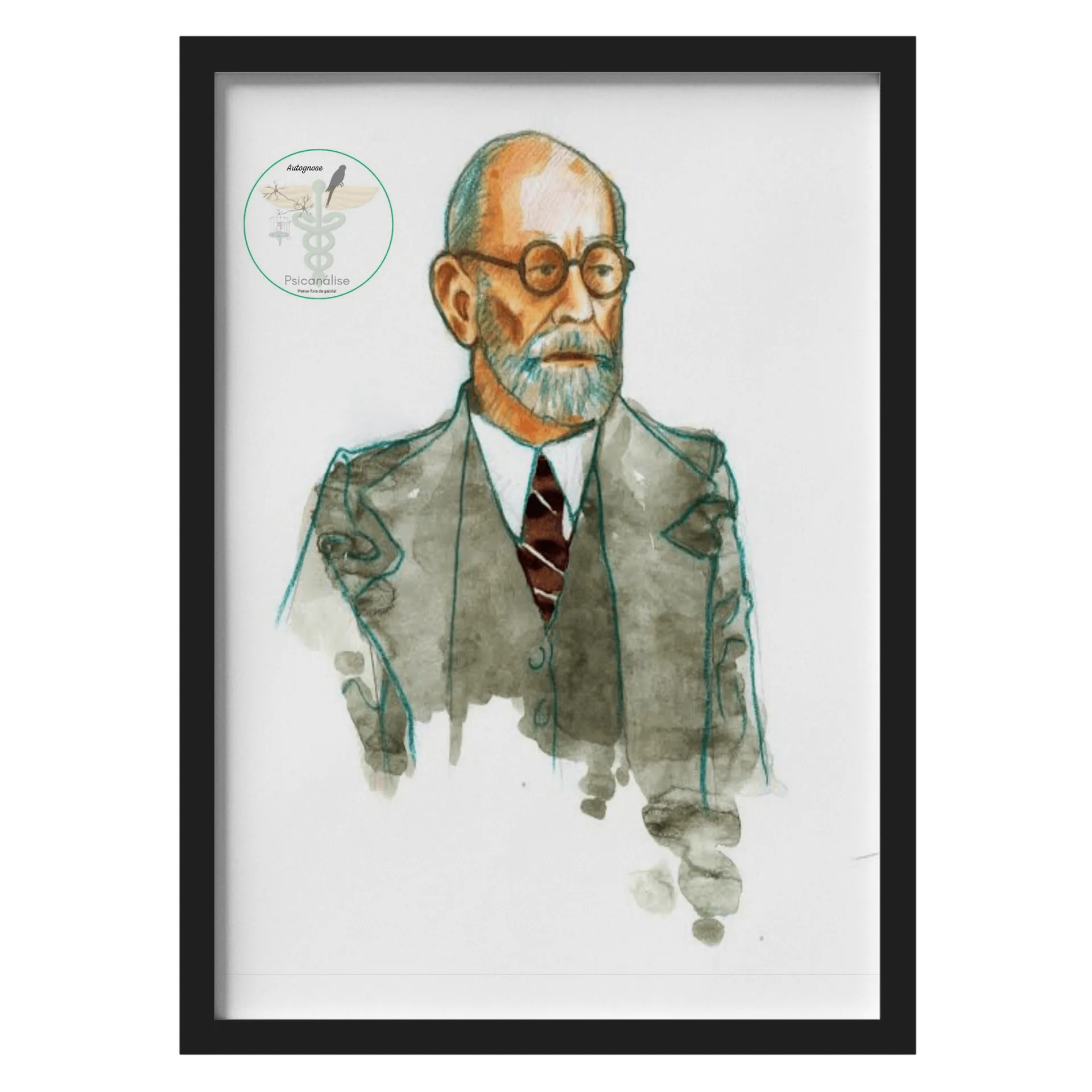 Quadro Retrato Artístico A3 MDF e Vidro - Imagem 1