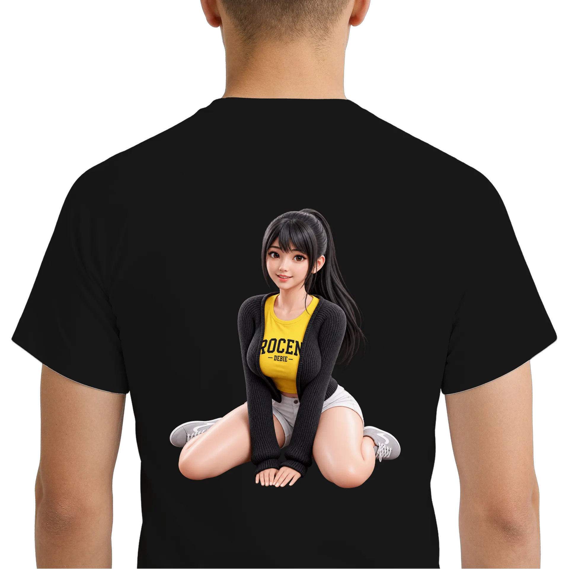 Camiseta Dry Fit Personagem com Estampa Tipográfica Amarela - Imagem 6
