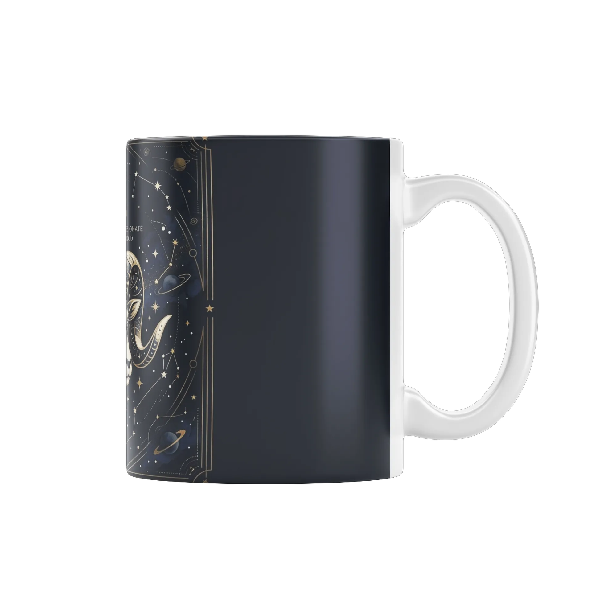 Caneca Aries Astrológico Azul e Dourado 325ml - Imagem 2