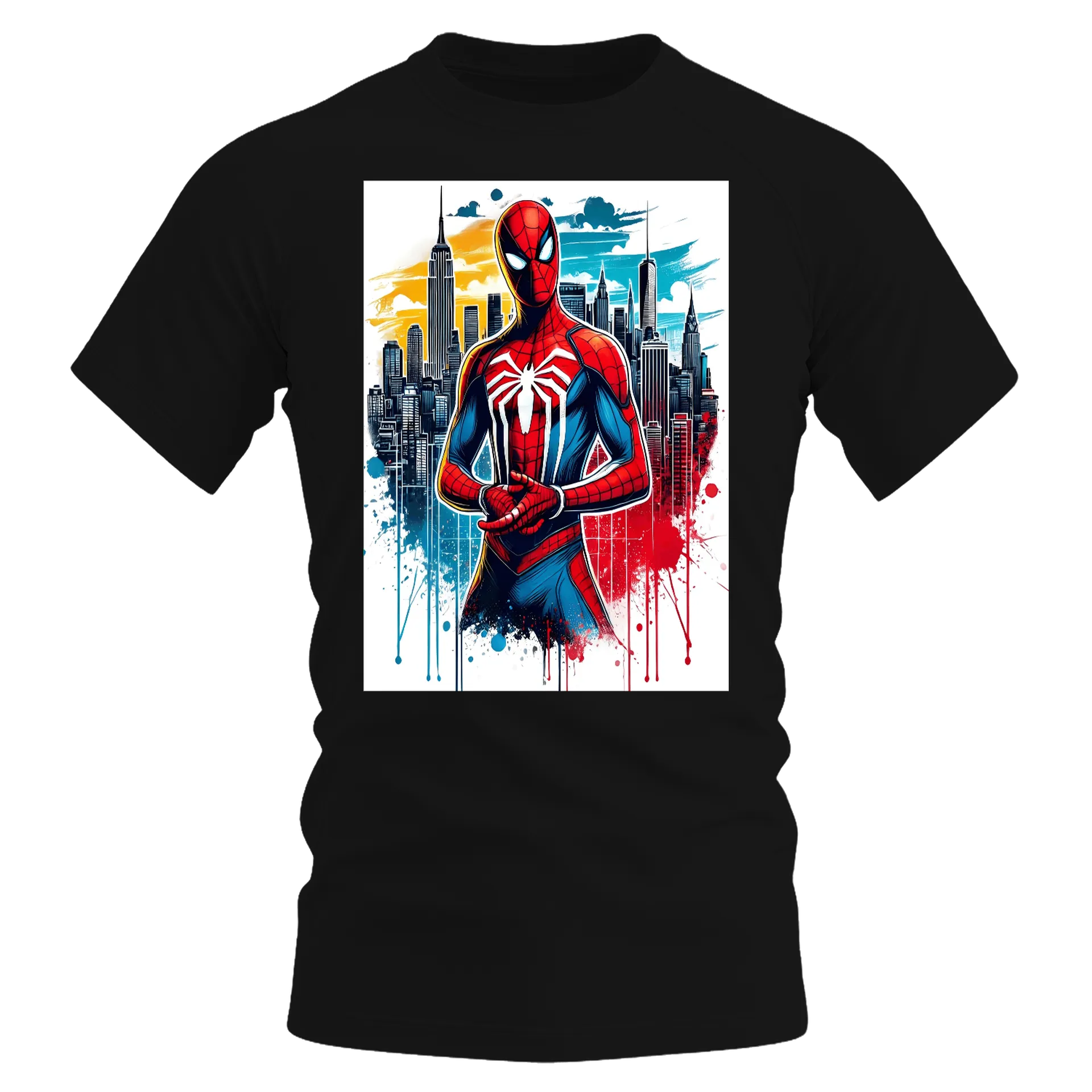 Camiseta Dry Fit Homem-Aranha Estampa Colorida 100% Algodão - Imagem 1