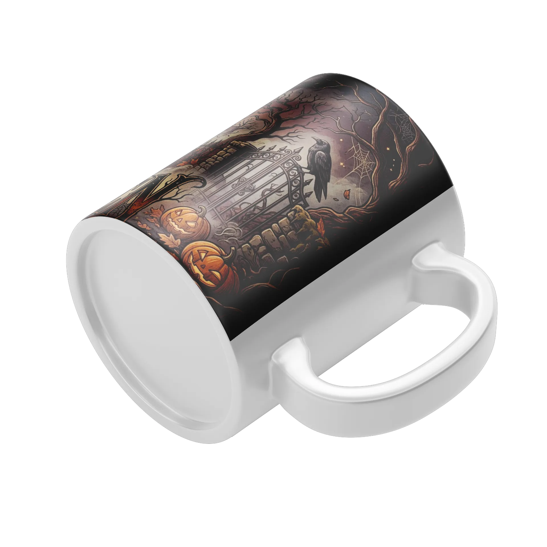 Caneca Halloween Tipográfica Casa Assombrada 325ml de Caneca Store — imagem 4 de 4
