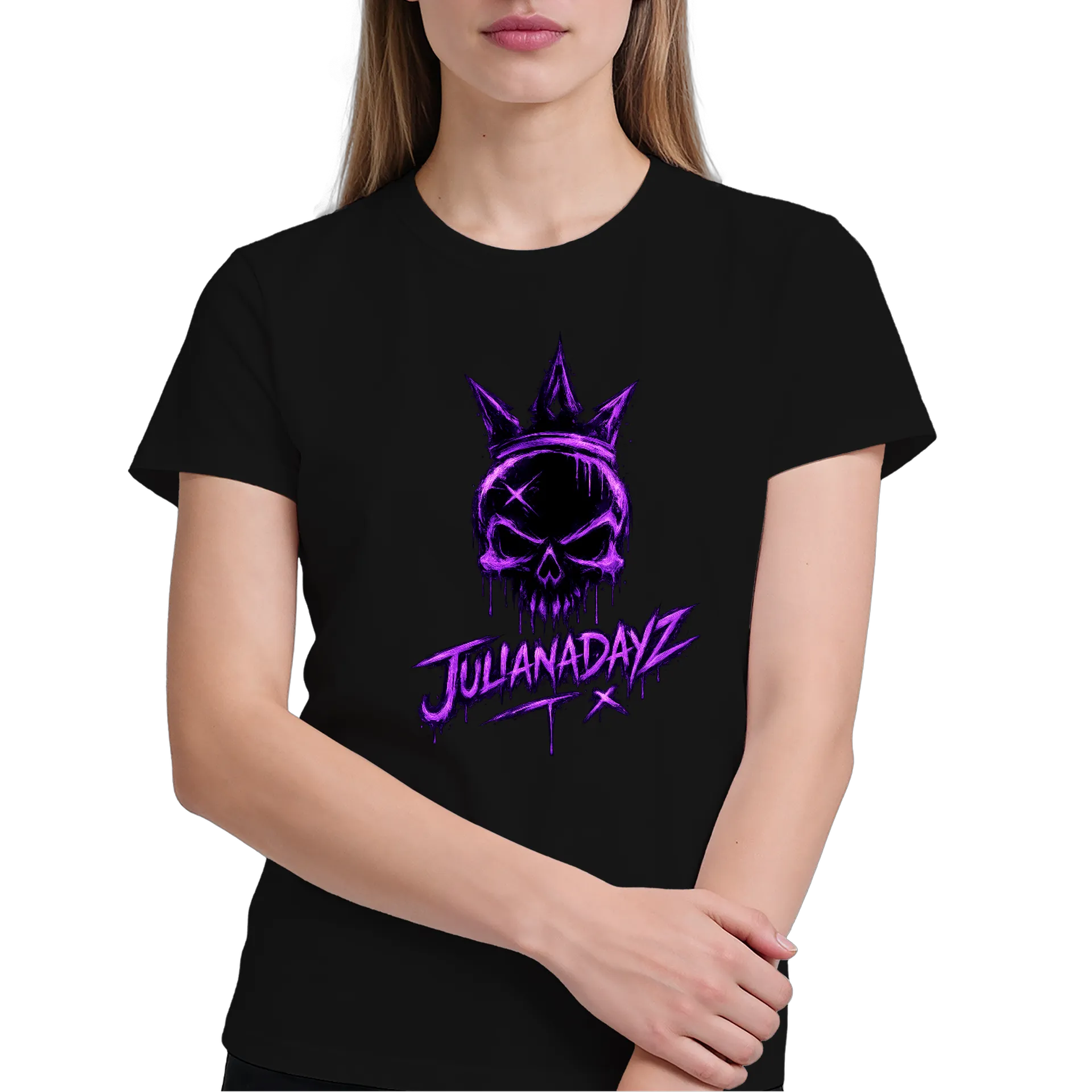 Camiseta Caveira Coroado Roxo - Imagem 4