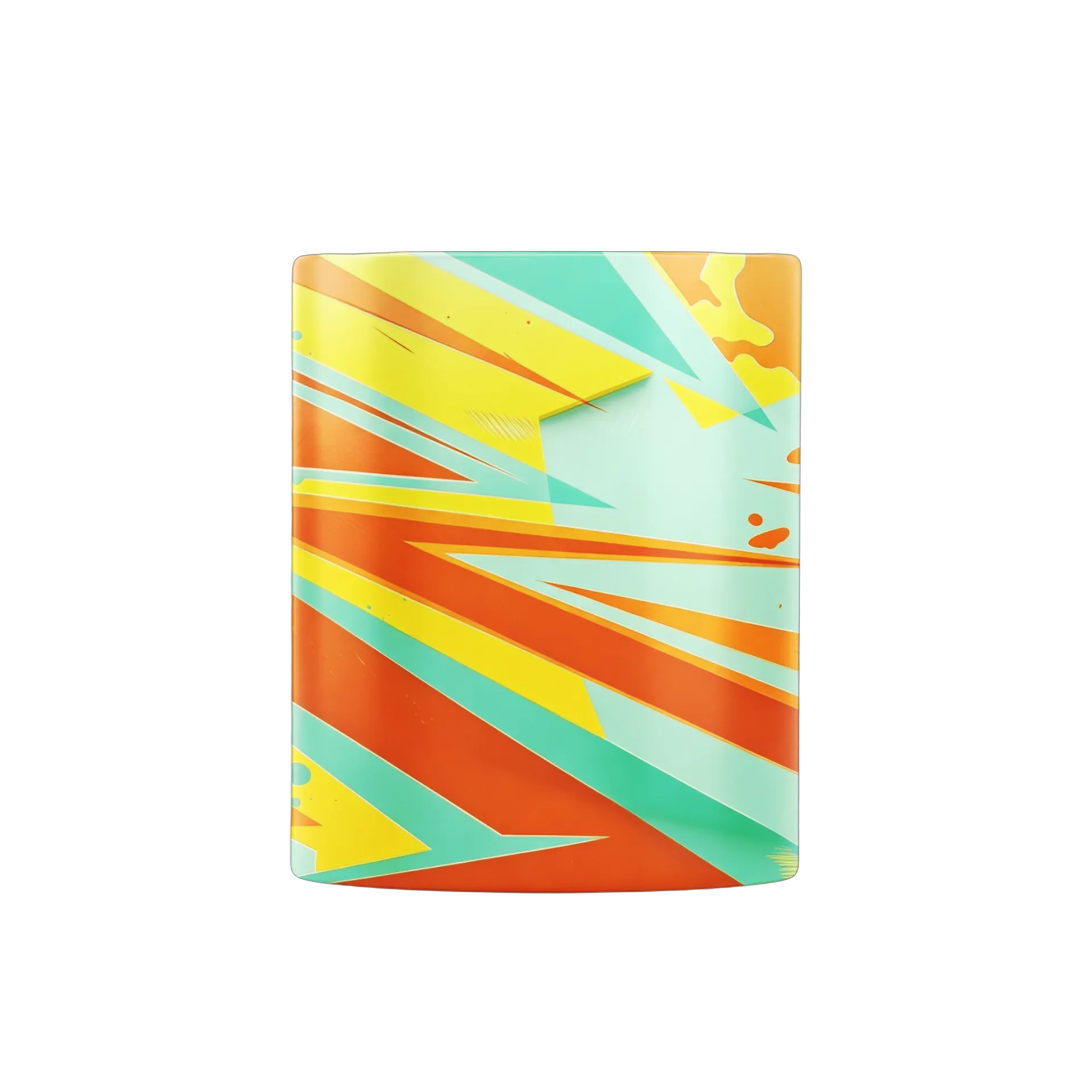 Caneca Personalizada Arte Abstrata Laranja Amarelo - Imagem 2